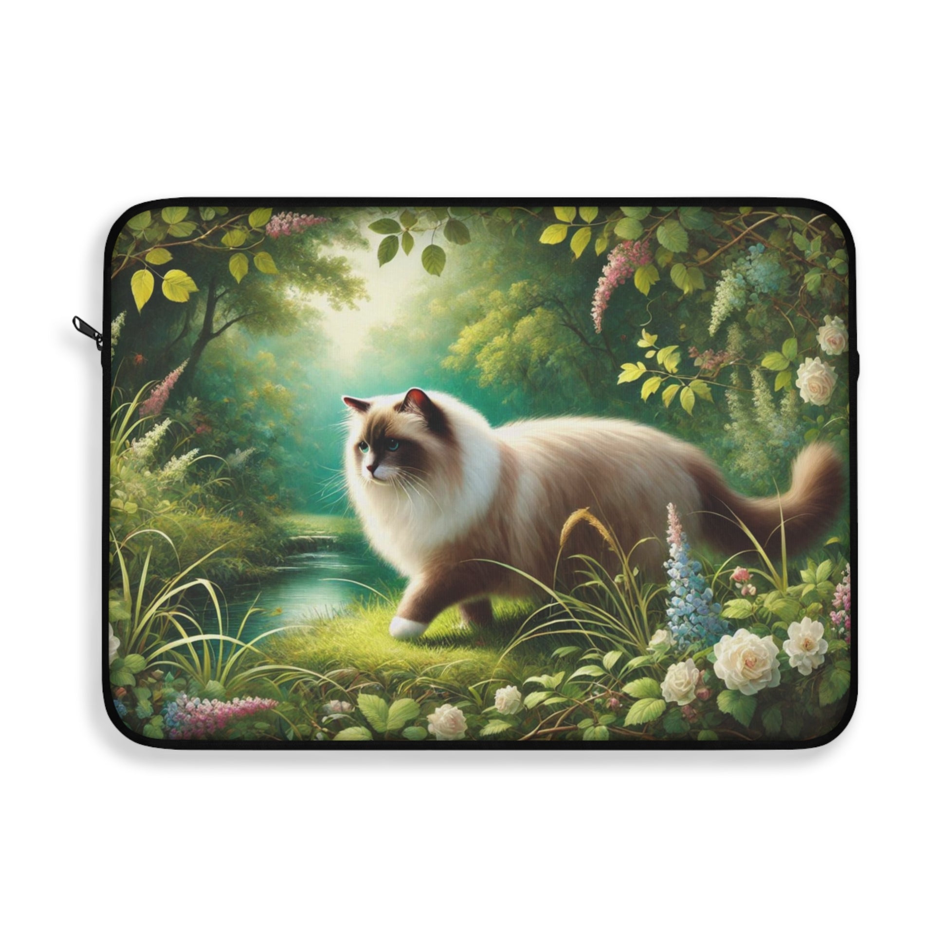 Nature Walk - Cat Lover- Ragdoll Cat - Laptop Sleeve   