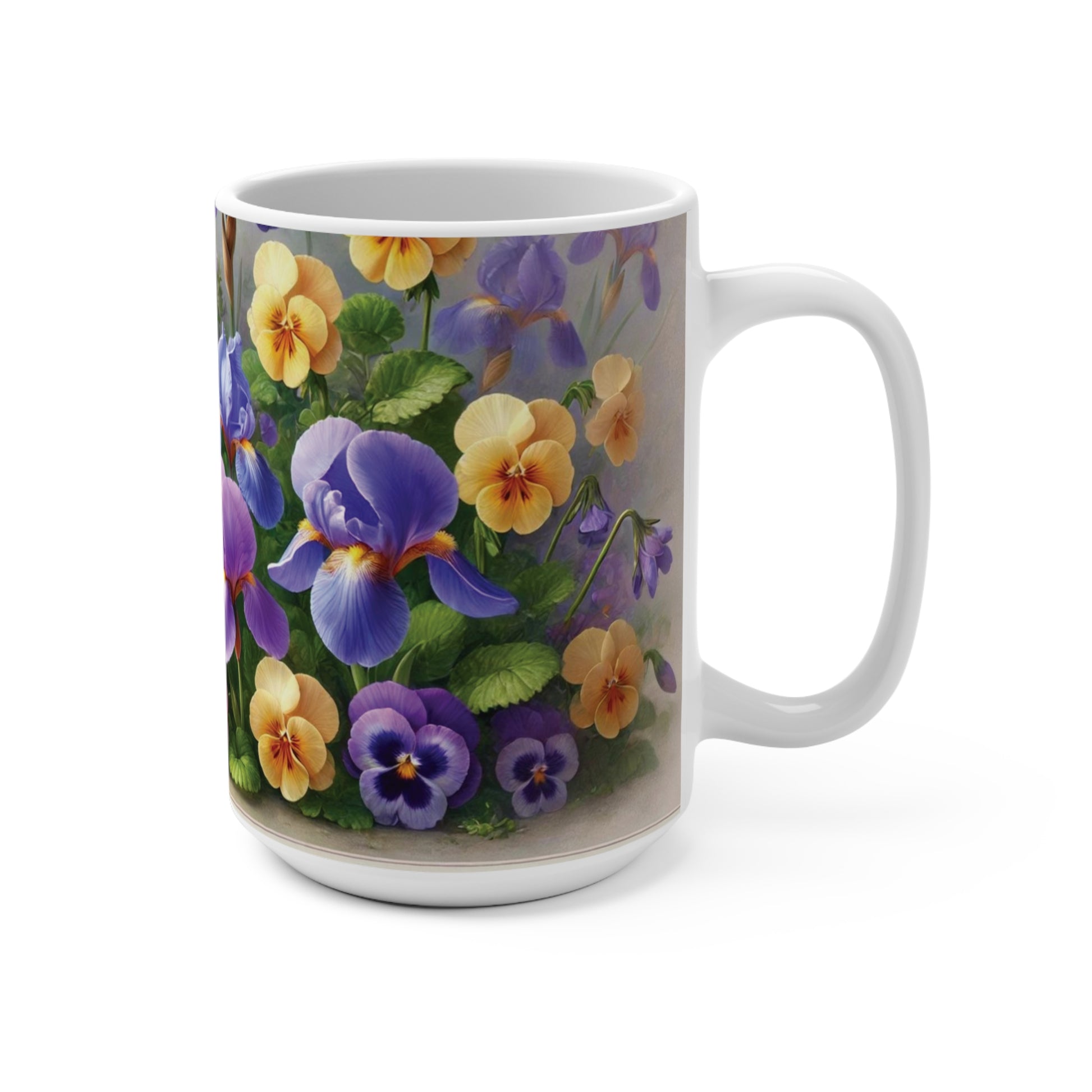 February Birth Flowers - Cat Lover - Mug 15oz   