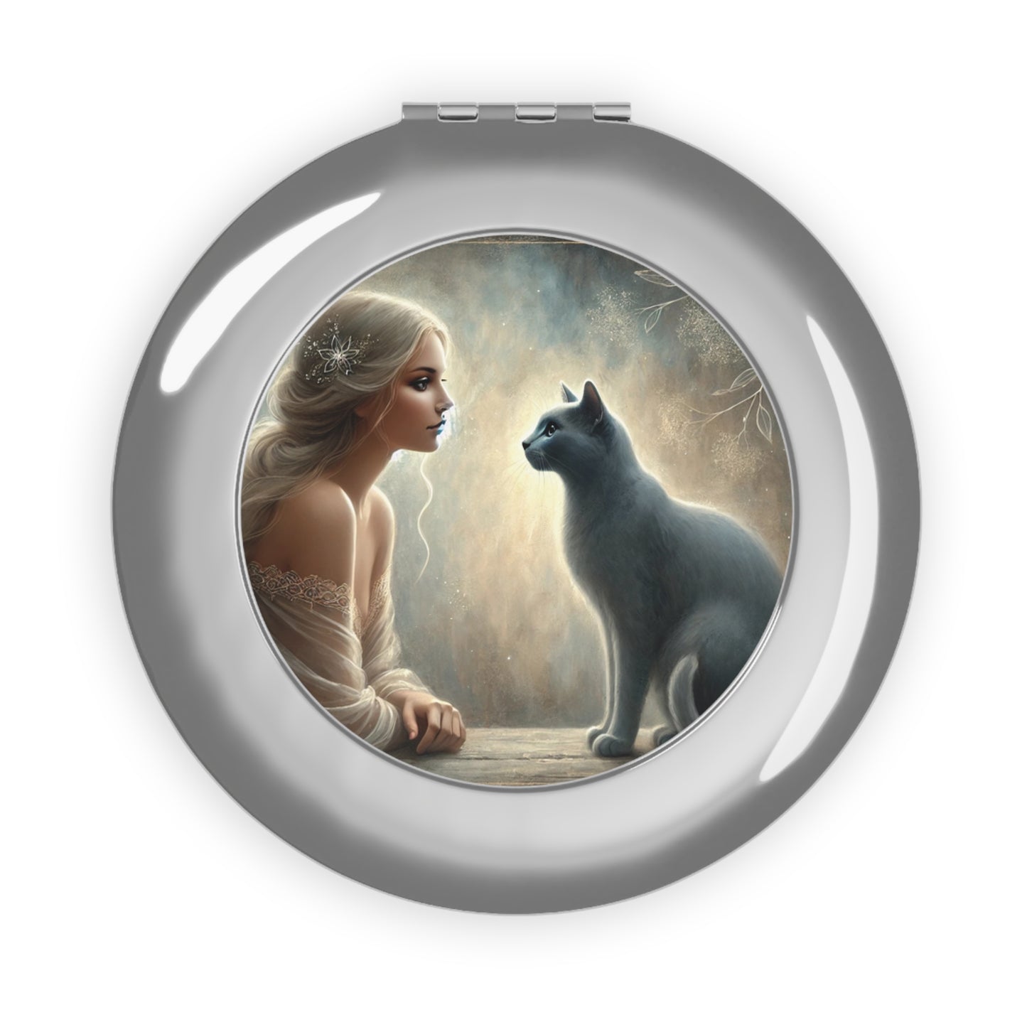 Virgo - Cat Lover - Compact Travel Mirror   