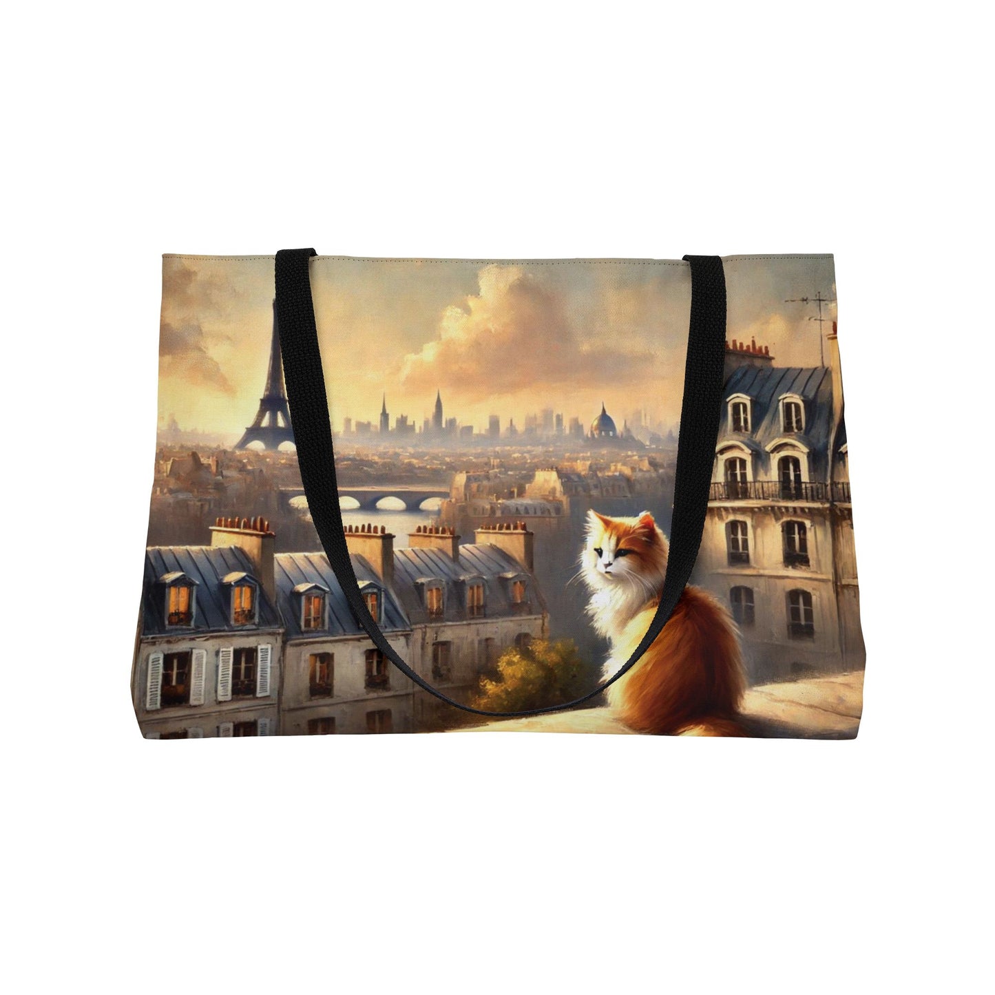 Paris City View - Cat Lover - Weekender Tote Bag   