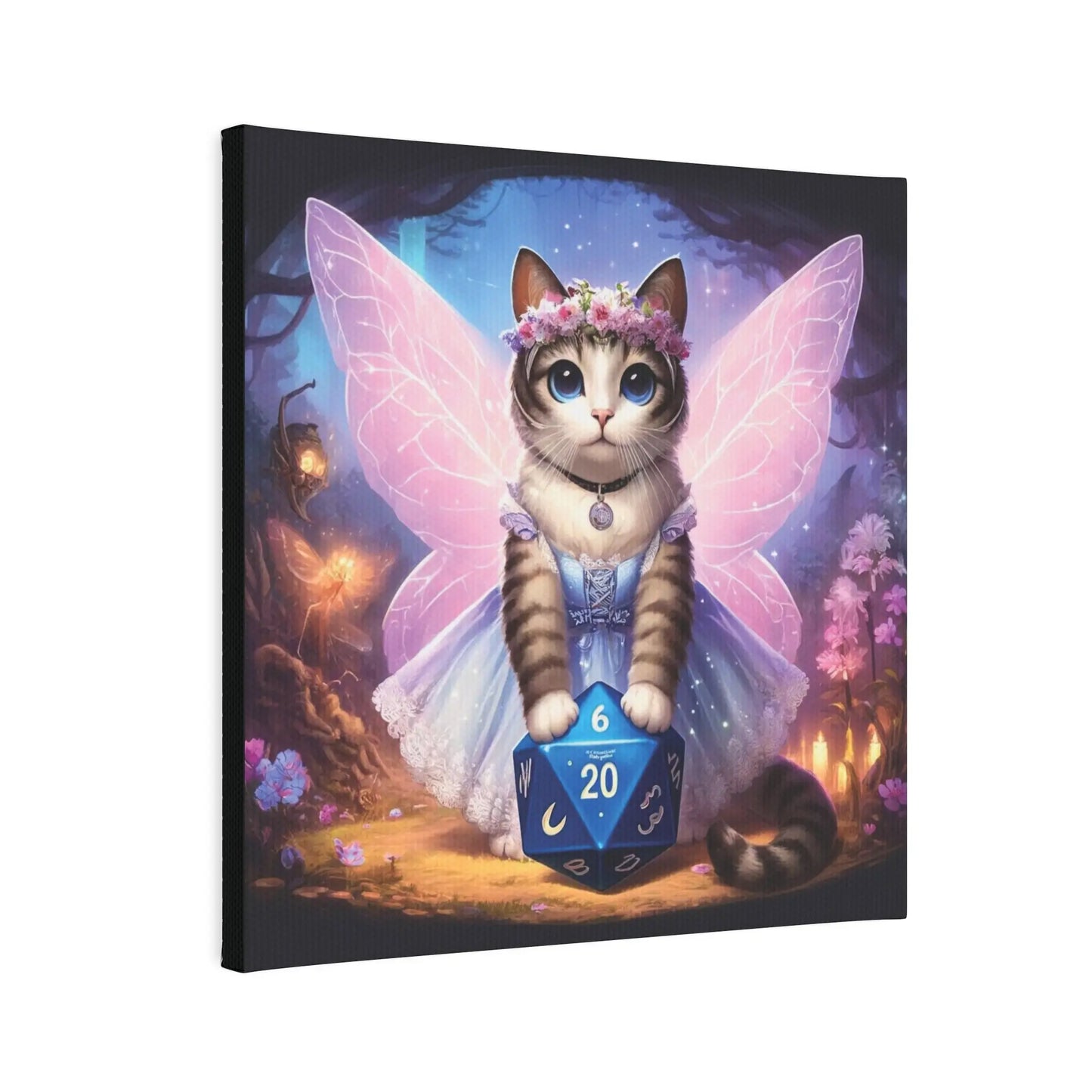 Pink Fairy Cat Dungeons and Dragons  - Wall Art Decor - Montecore PawPrints