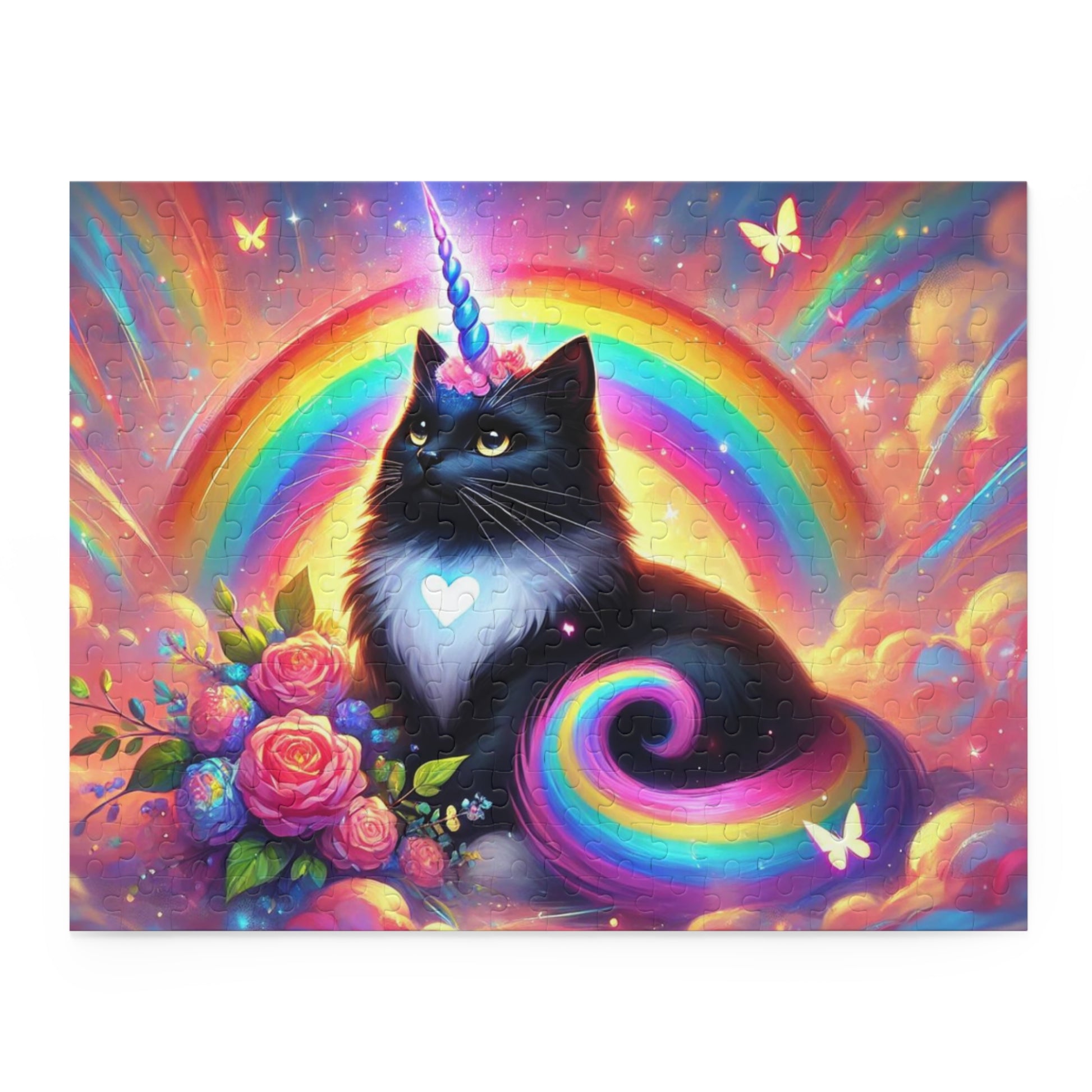 Pink Dreams - Cats Unicorns Rainbows and Butterflies - Cat Lover Gift 120, 252, or 500 -piece options   