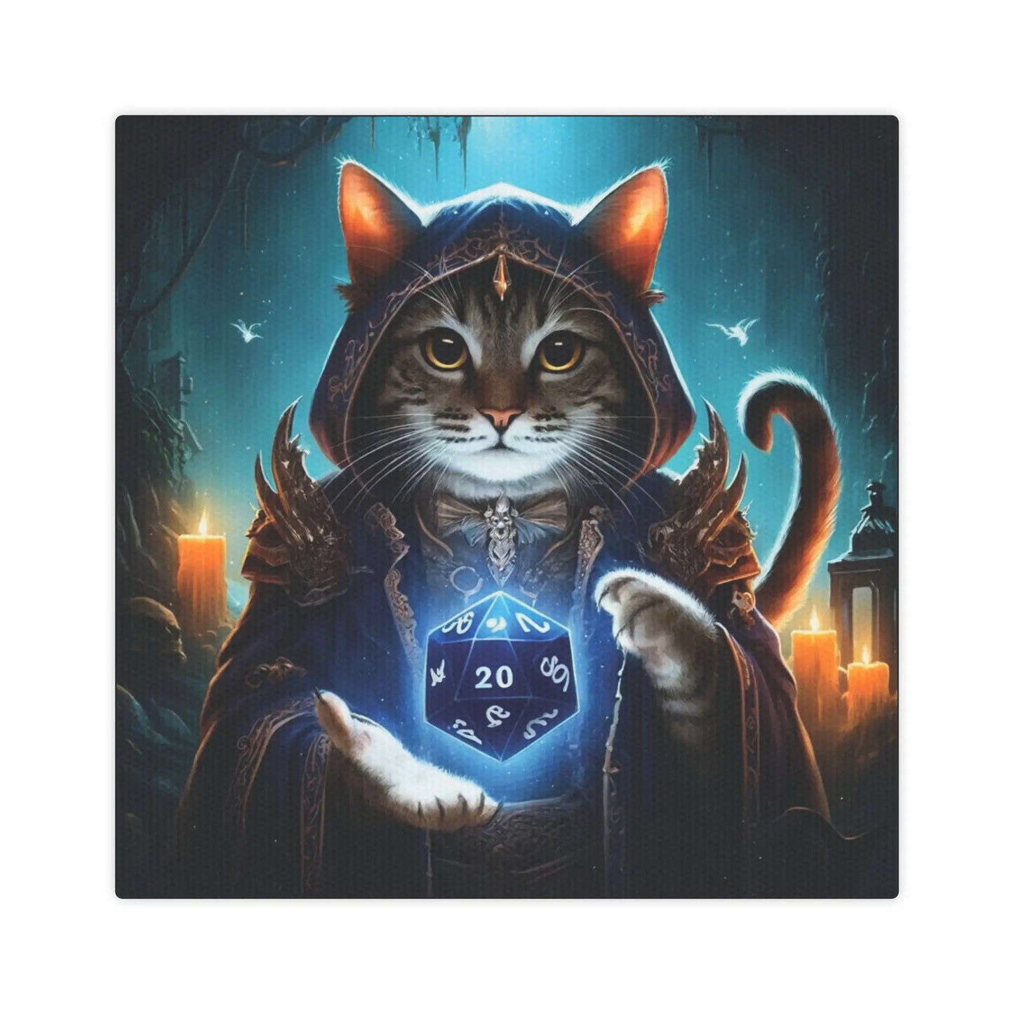 Dungeons and Dragons Cat Sorcerer - Cat Lover - Wall Art Decor - Montecore PawPrints