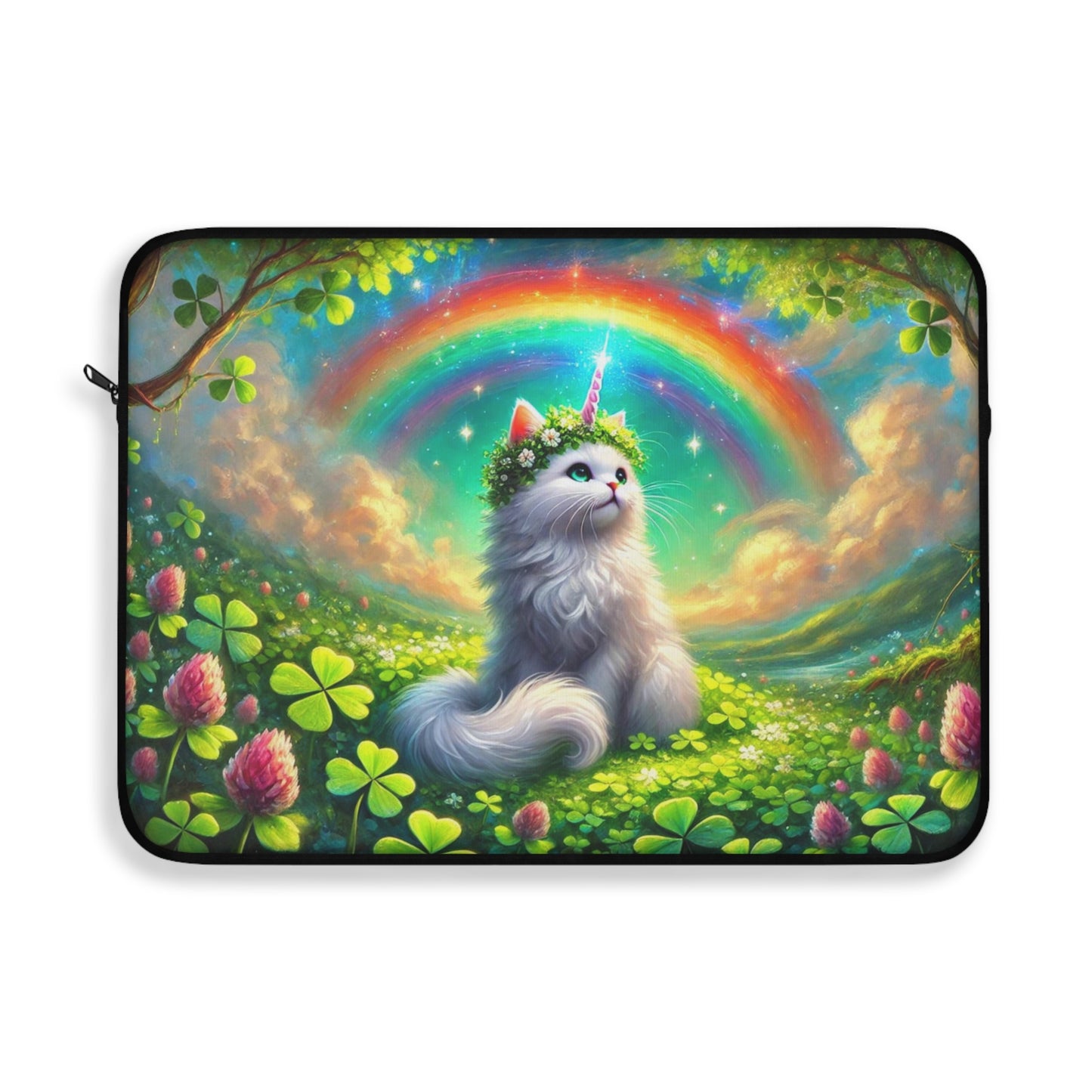 Lucky Caticorn - Cat Unicorn- Cat Lover - Laptop Sleeve   