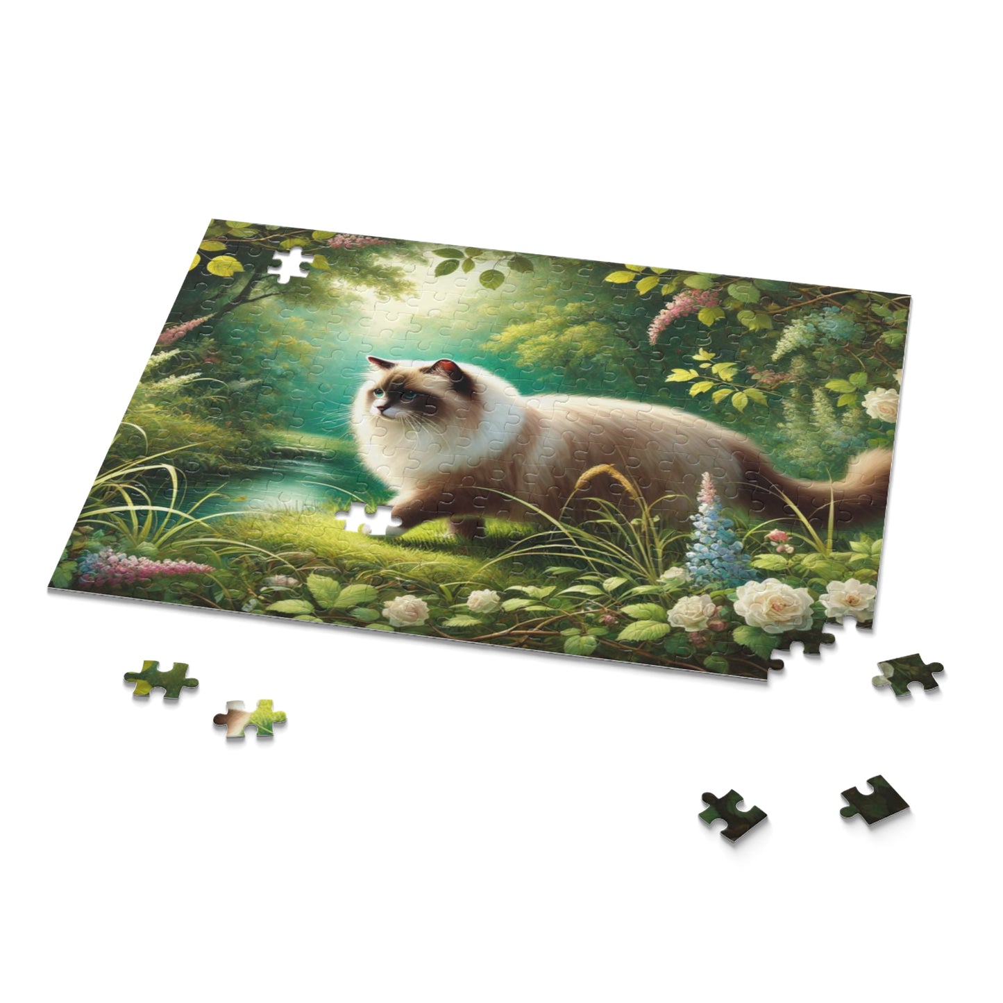 Nature Walk - Ragdoll Cat - Puzzle - Cat Lover Gift 120, 252, or 500 -piece options   