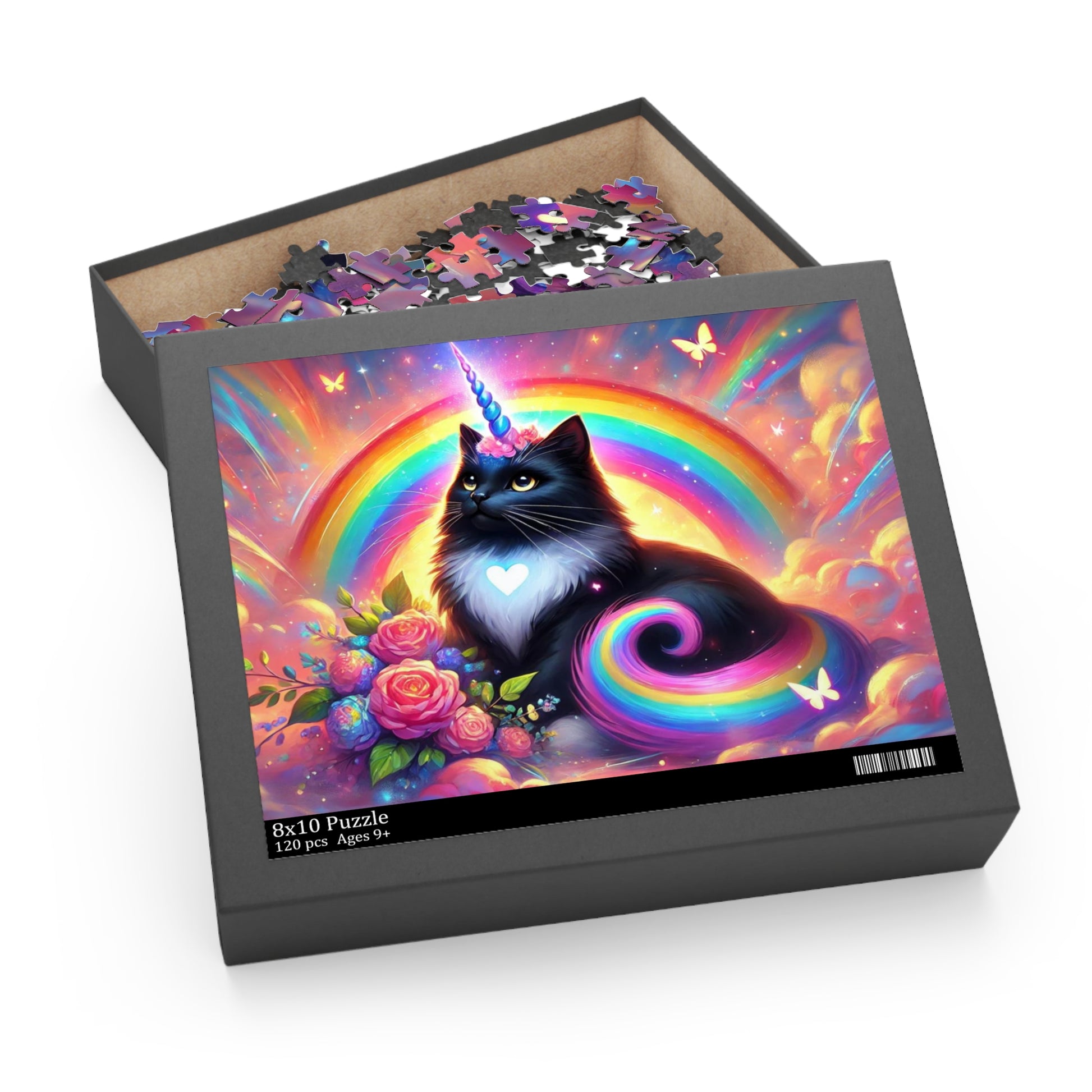 Pink Dreams - Cats Unicorns Rainbows and Butterflies - Cat Lover Gift 120, 252, or 500 -piece options   