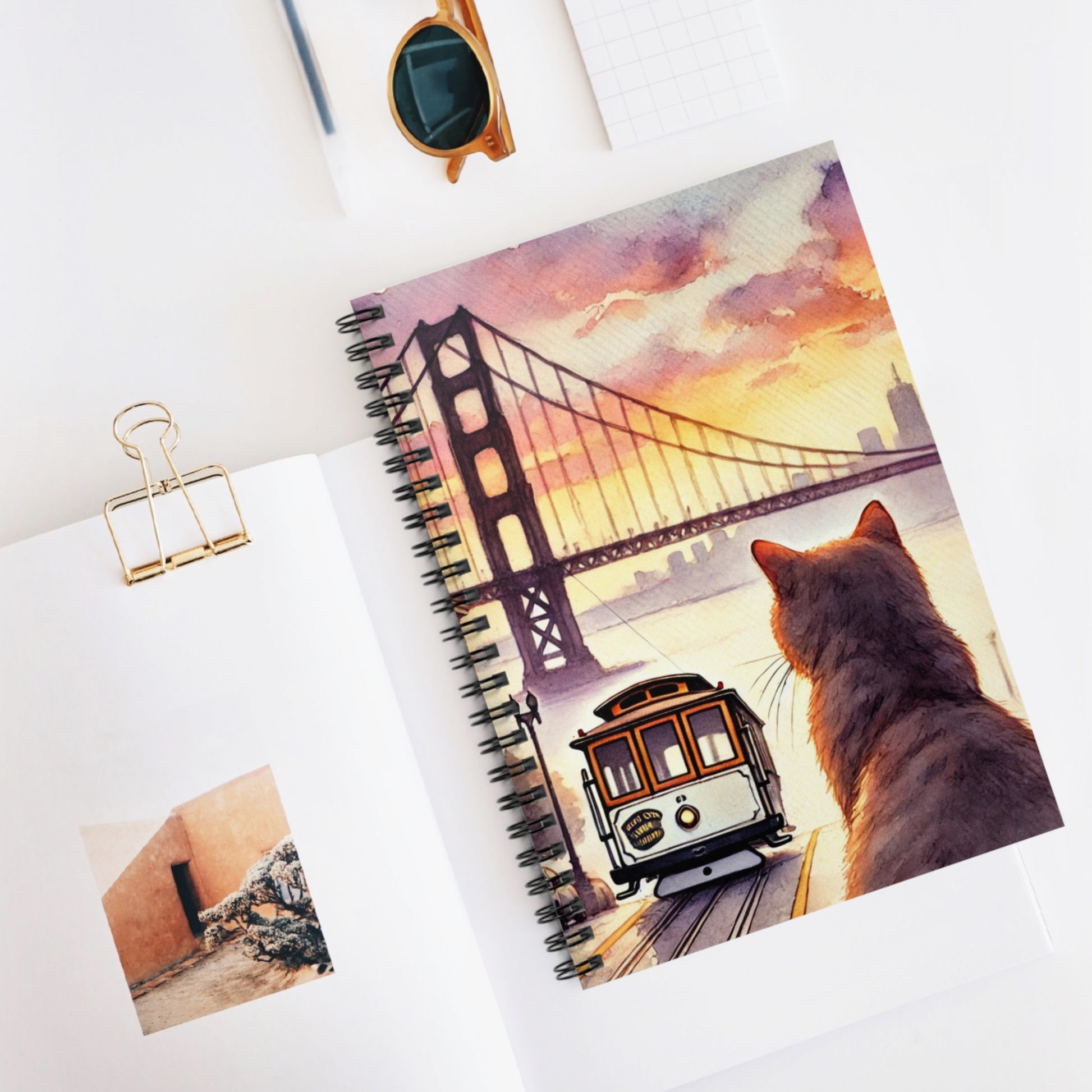 San Francisco - Cat Lover - Spiral Notebook - Ruled Line   