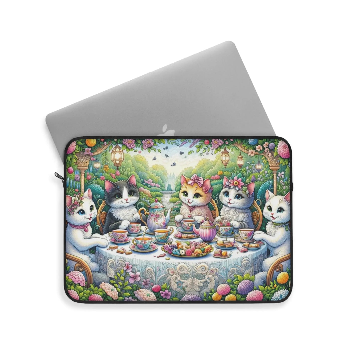 Tea Time - Cat Lover - Laptop Sleeve   