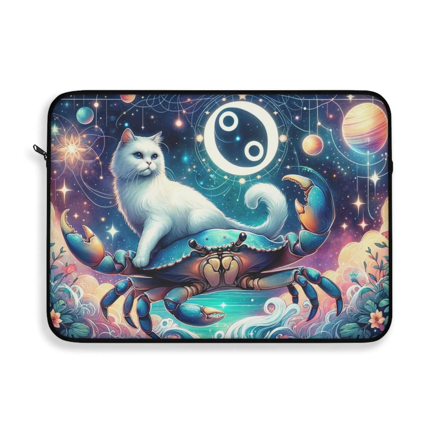 Cancer Crab Zodiac - Cat Lover - Laptop Sleeve   