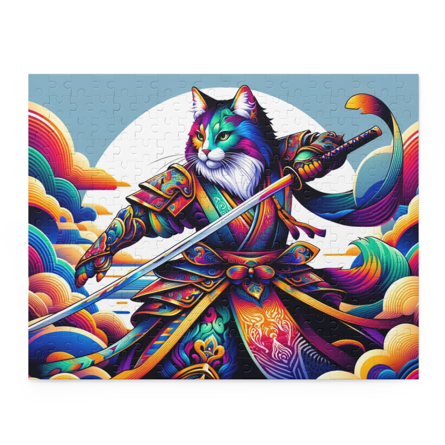 Cat Sky Warrior - Puzzle - Cat Unicorn Gift 120, 252, or 500 -piece options   