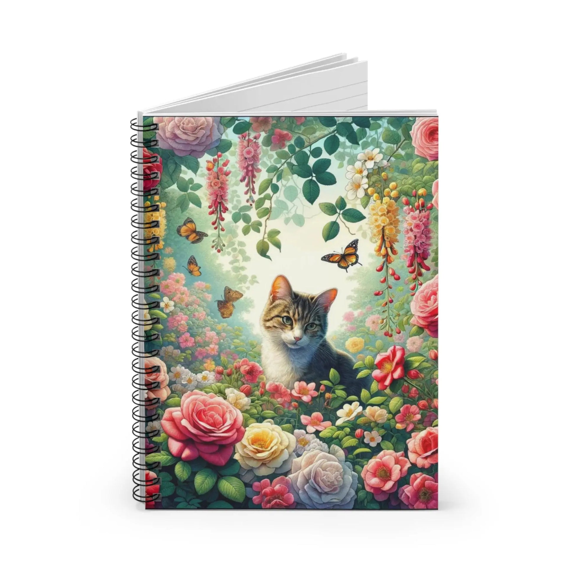 June Birthday Flowers - Spiral Notebook - Ruled Line - Montecore PawPrints