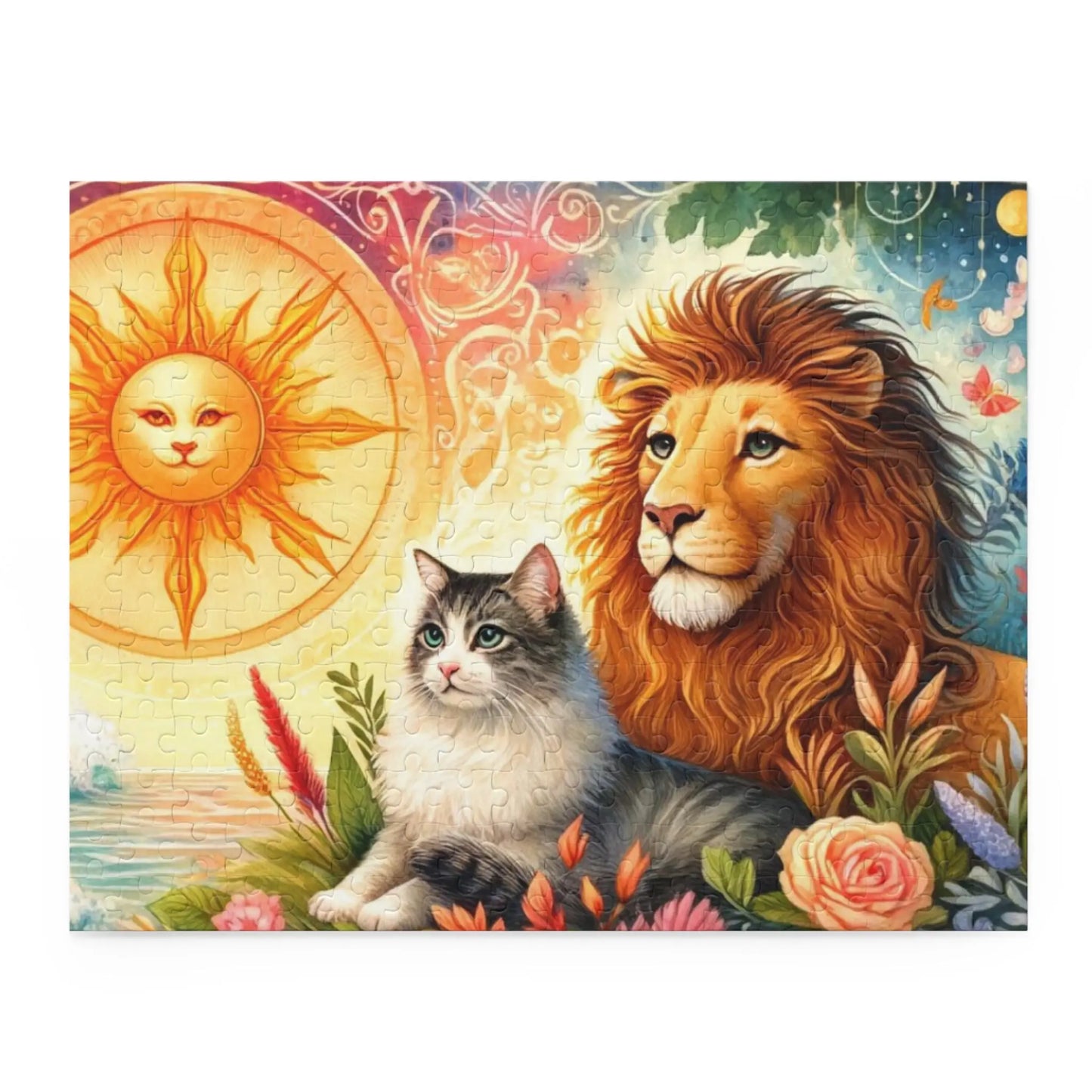 Leo Zodiac Birthday Puzzle - Cat Lover Gift 120, 252, or 500 -piece options   