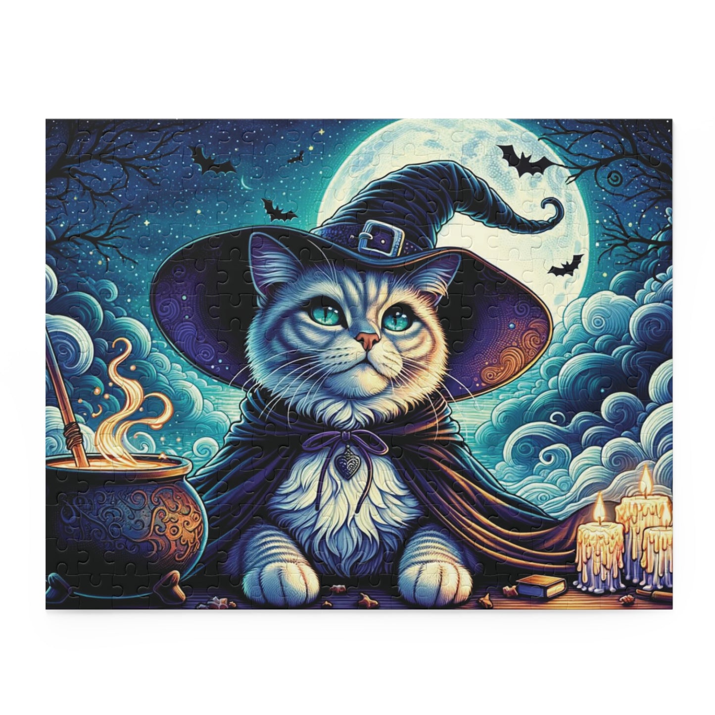 Witch Cat Potion Making - Cat Lover Jigsaw Puzzle (120, 252, 500-Piece)   