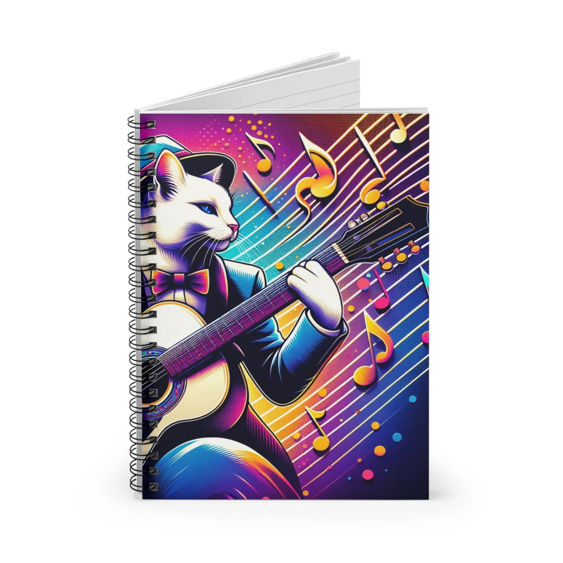 Rock n Roll Cat Daddy - Spiral Notebook - Ruled Line - Montecore PawPrints