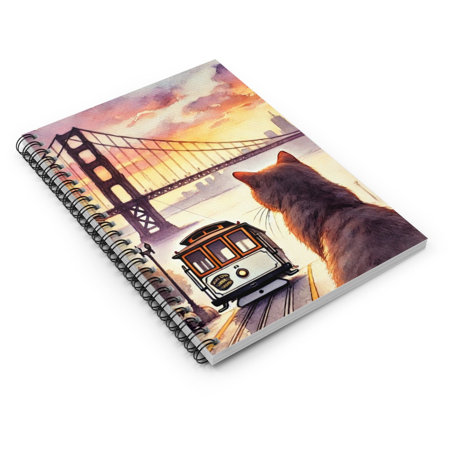 San Francisco - Cat Lover - Spiral Notebook - Ruled Line   