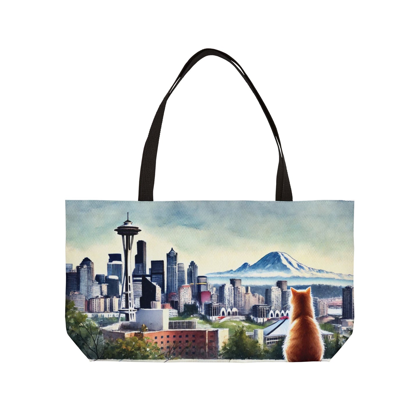 Seattle City Views - Cat Lover - Weekender Tote Bag   