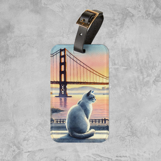 San Francisco - Cat Lover  - Luggage Tag - Travel Gift   