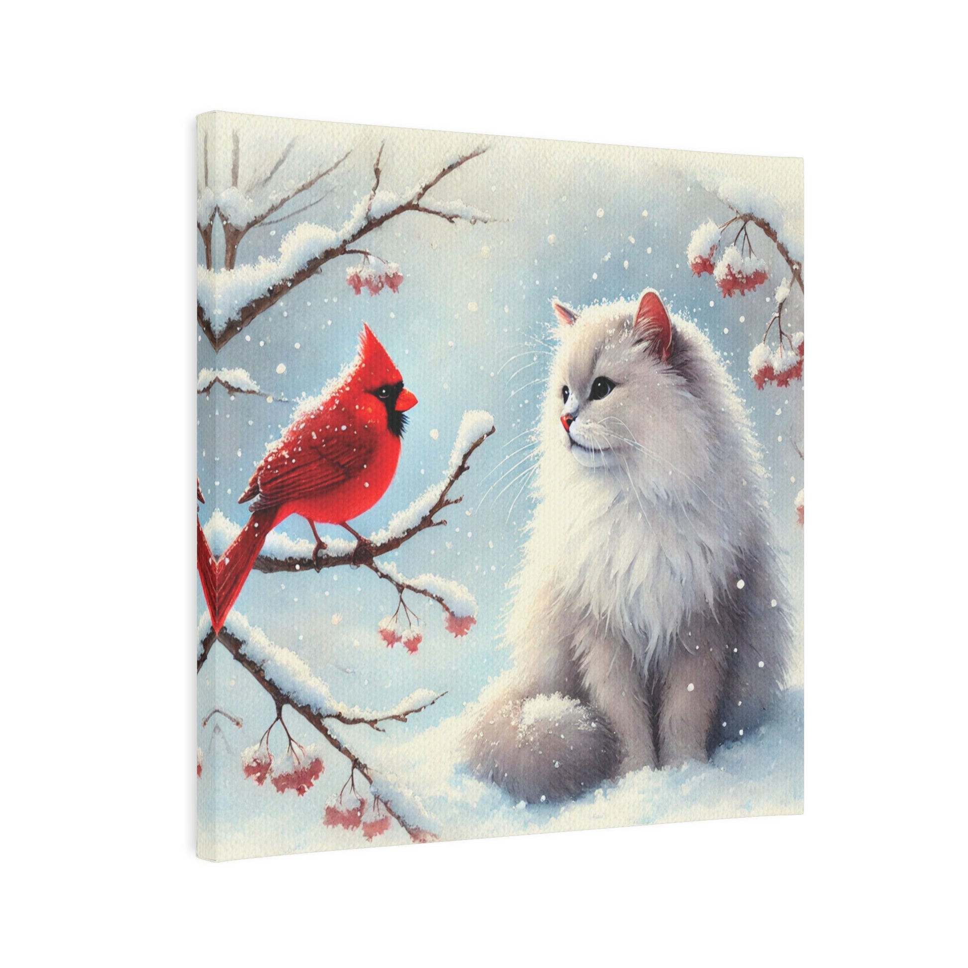 Winter Conversations - Cat Lover - Holiday Decor - Wall Art Decor   