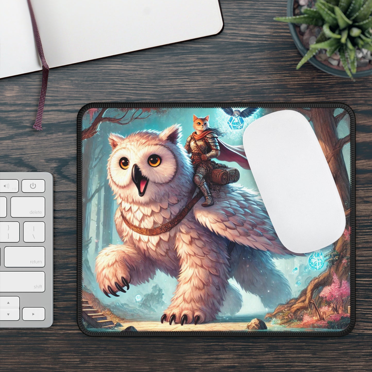 Owl Bear - Cat Lover - Dungeons and Dragons - Gaming Mouse Pad   