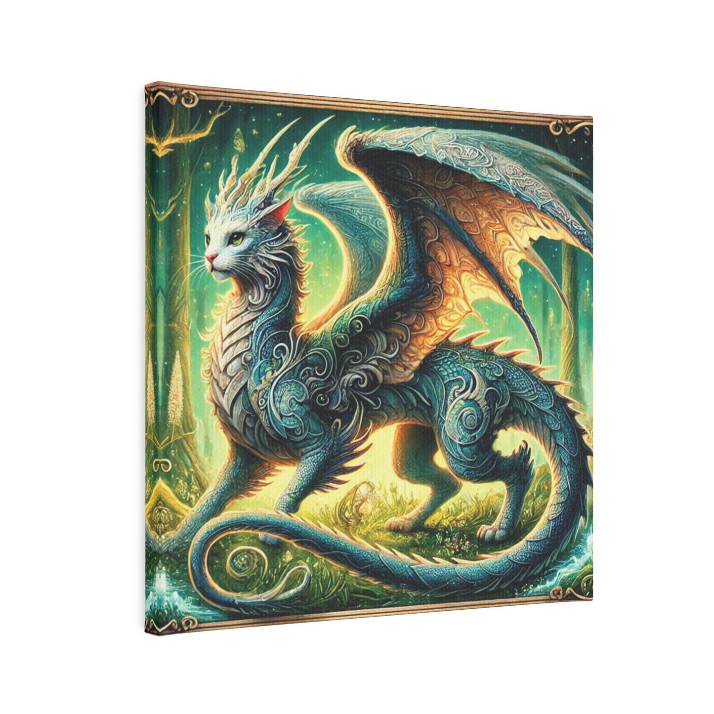 The Cragon - Cat Dragon  - Cat Lover - Wall Art Decor   