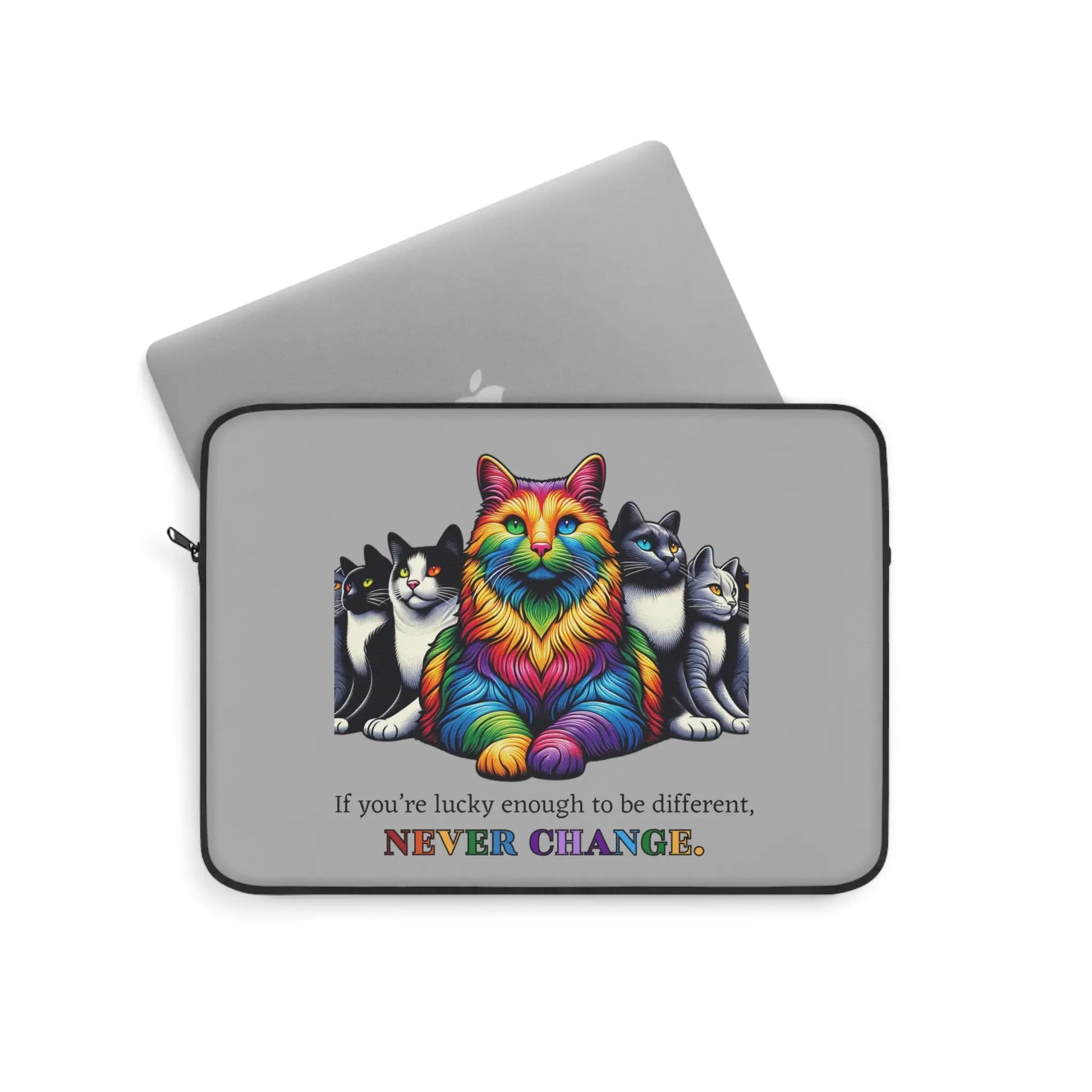 Pride Cat Graphic - Laptop Sleeve - Travel Accessory - Laptop Sleeve