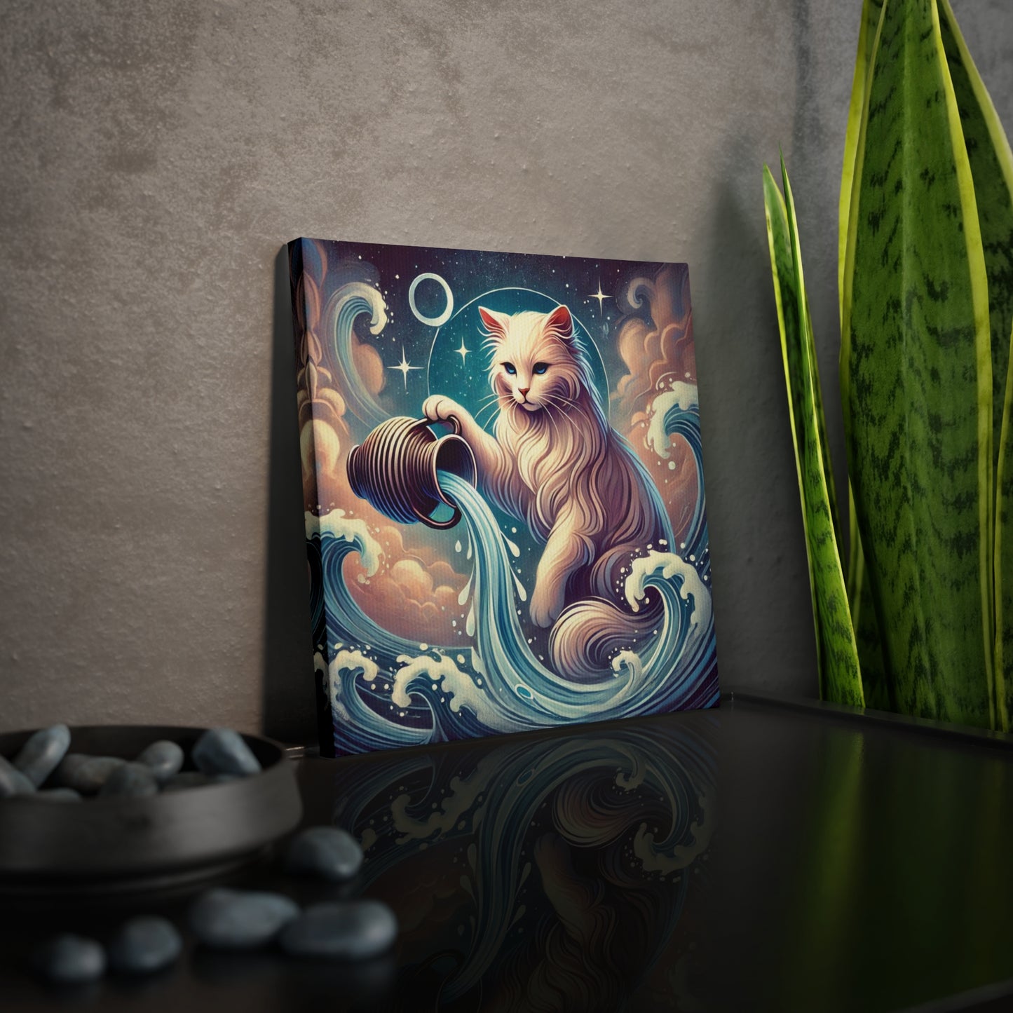 Aquarius - Cat Lover - Wall Art Decor 8x8   