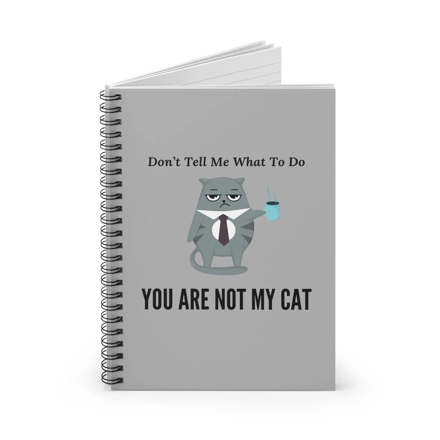 Don't Tell Me What To Do -  Spiral Notebook - Ruled Line - Purple - Montecore PawPrints