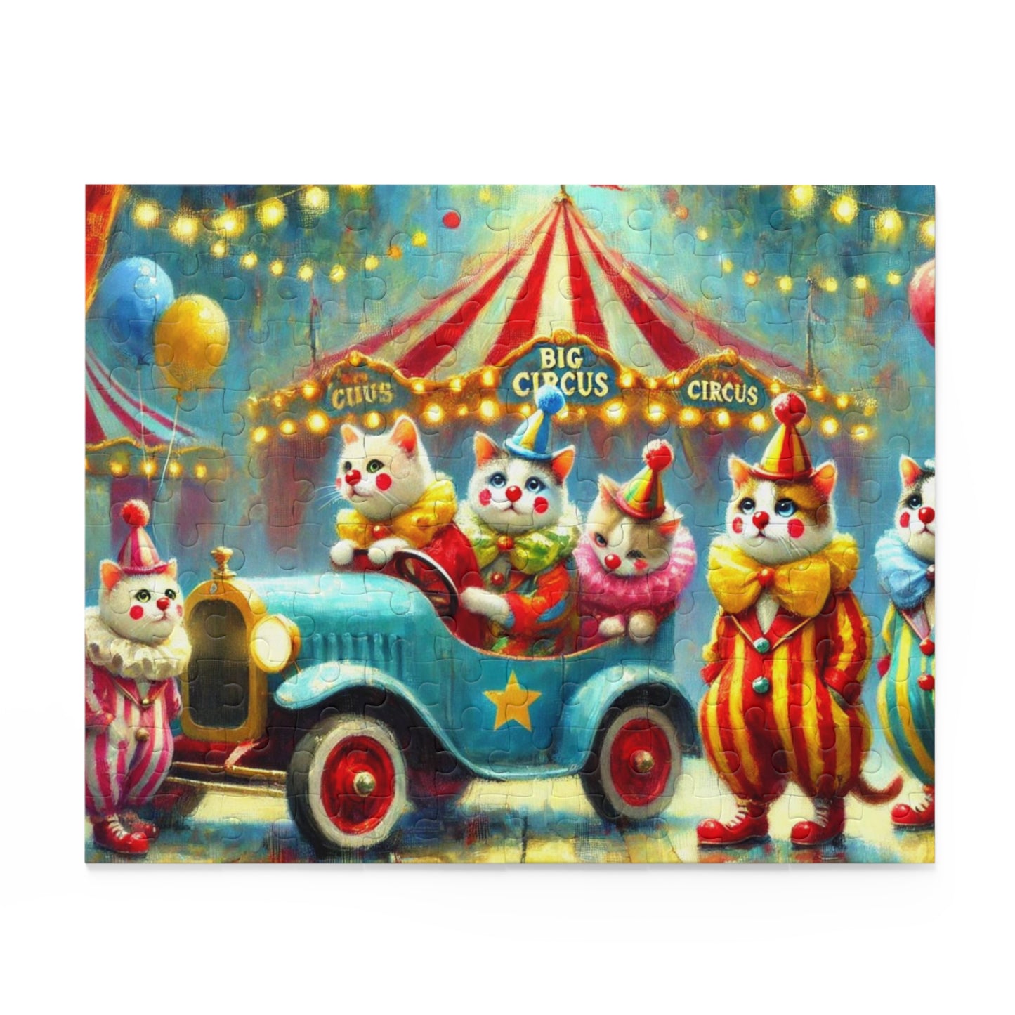 Cat Clown Circus - Cat Lover Gift 120, 252, or 500 -piece options   