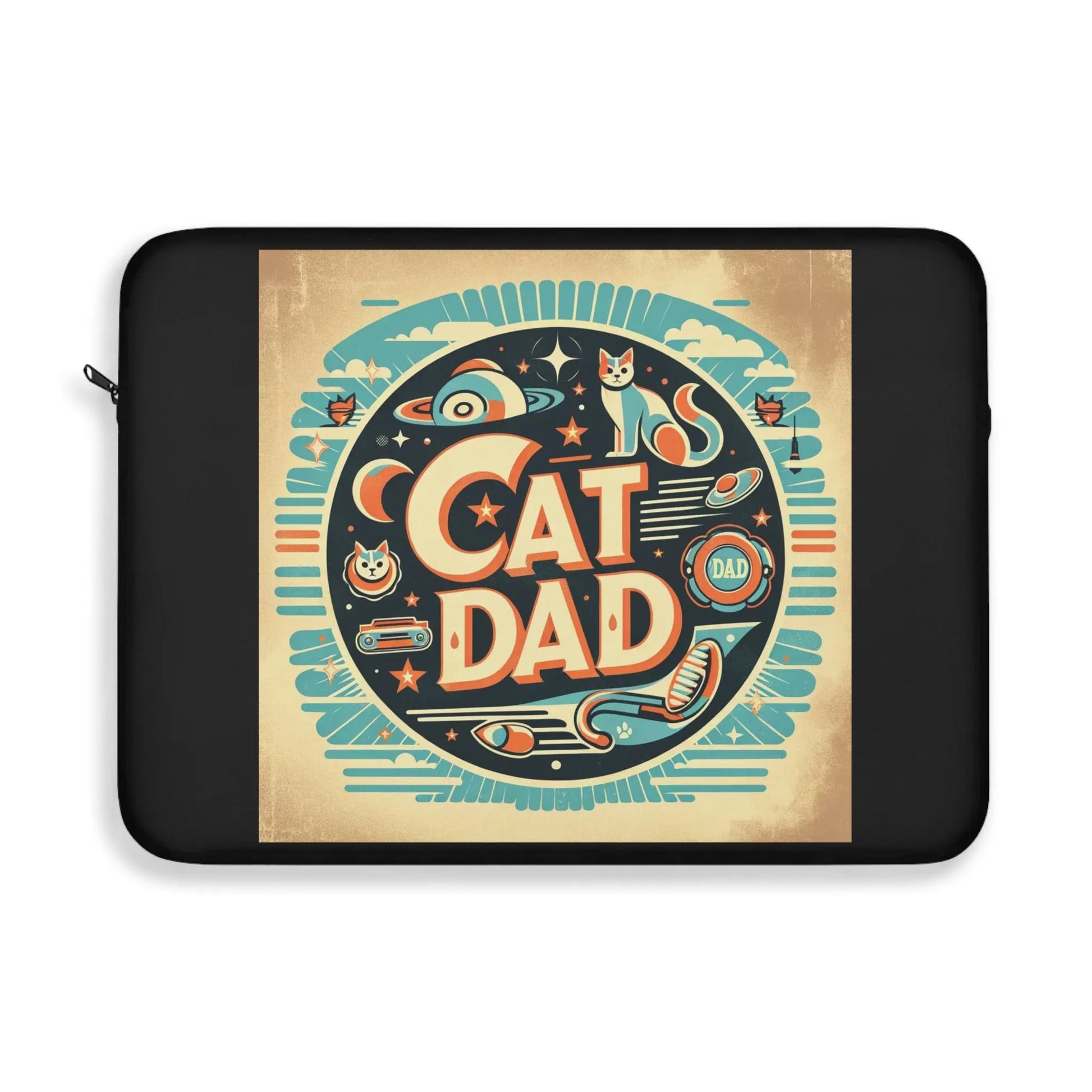 Retro Cat Dad - Laptop Sleeve - Montecore PawPrints