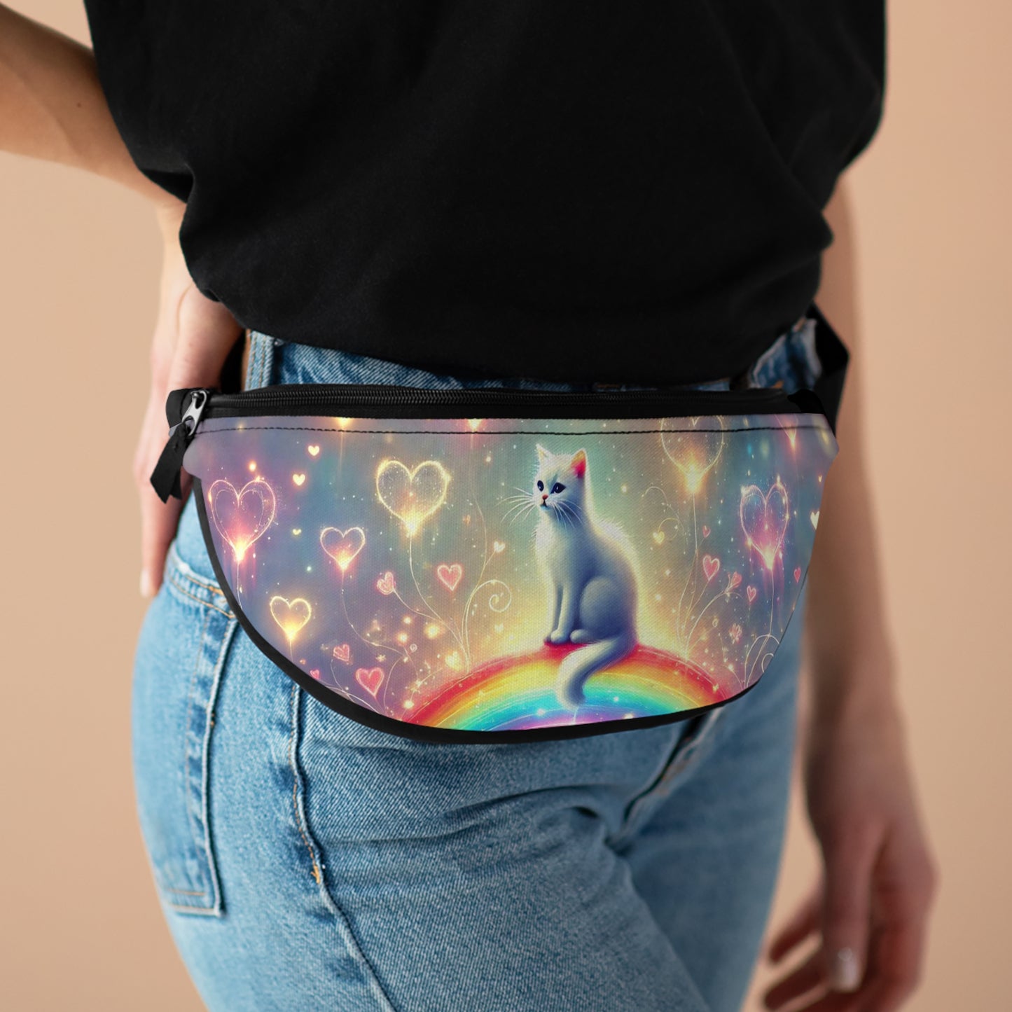 Rainbow Hearts - Cat Lover - Fanny Pack   