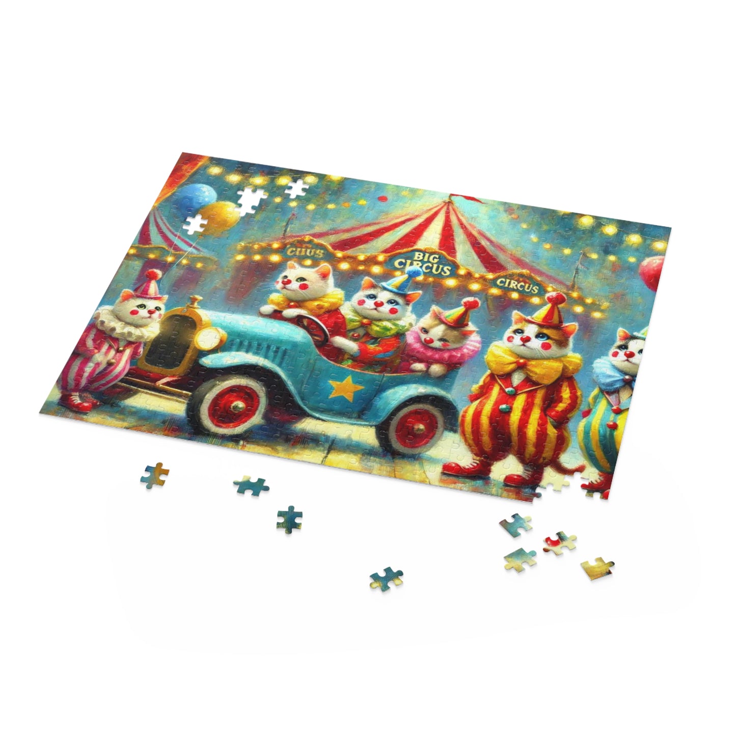 Cat Clown Circus - Cat Lover Gift 120, 252, or 500 -piece options   