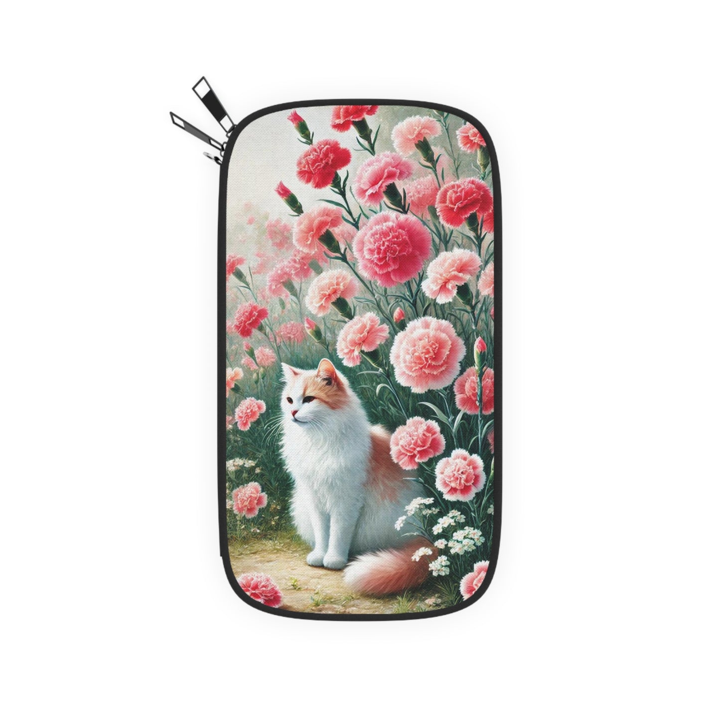 January Birth Flower - Cat Lover - Passport Wallet - Travel Gift   