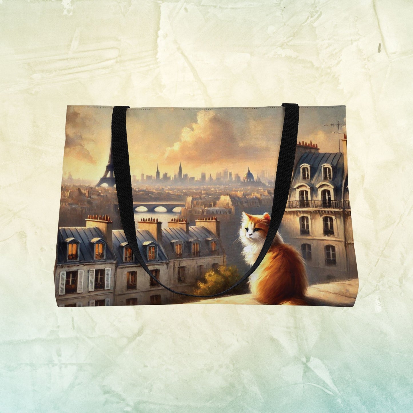 Paris City View - Cat Lover - Weekender Tote Bag   