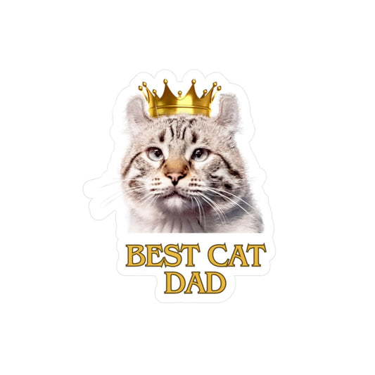 Best Cat Dad Sticker - Montecore PawPrints