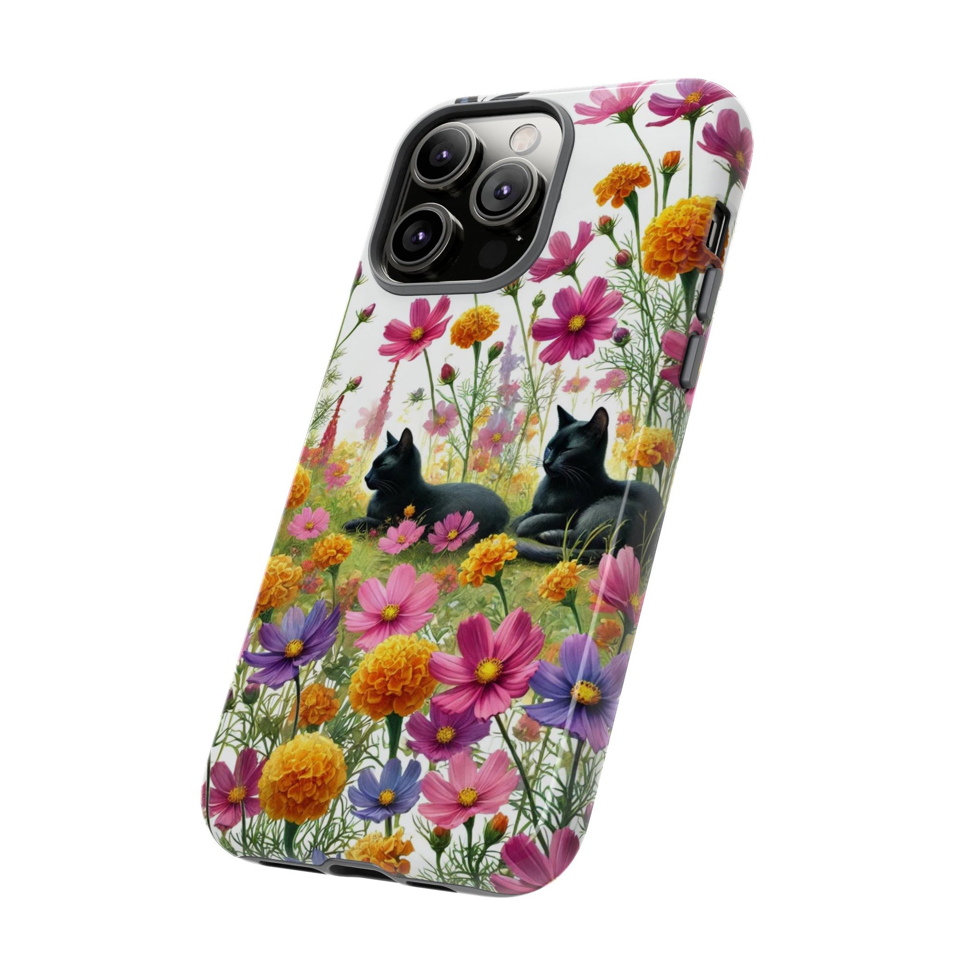 October Birth Month Flowers - Cat Lover  Iphone Tough Cases   