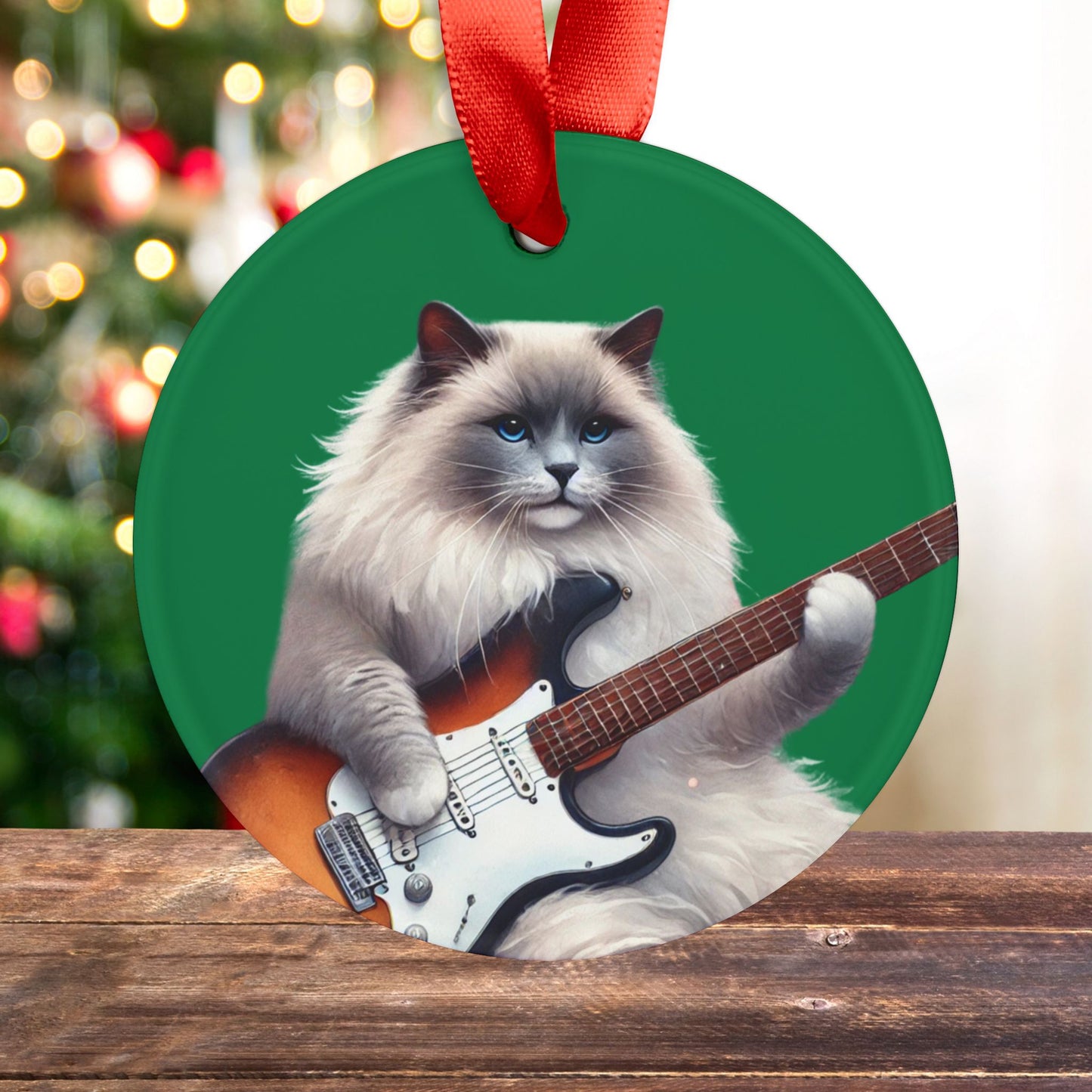 Guitar - Cat Musician - Ornament   