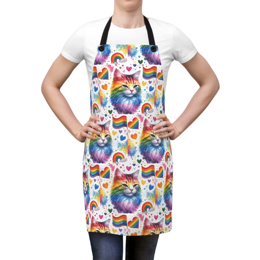 Rainbows and Kitties! - Apron   