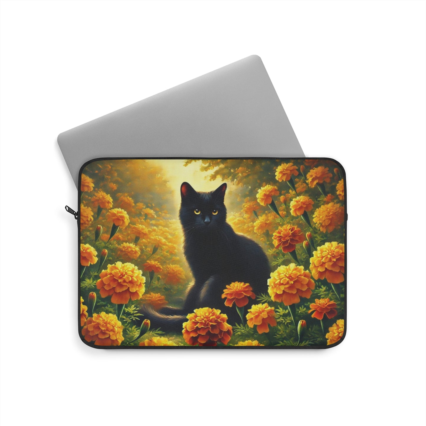 October Birth Flower - Cat Lover - Laptop Sleeve   