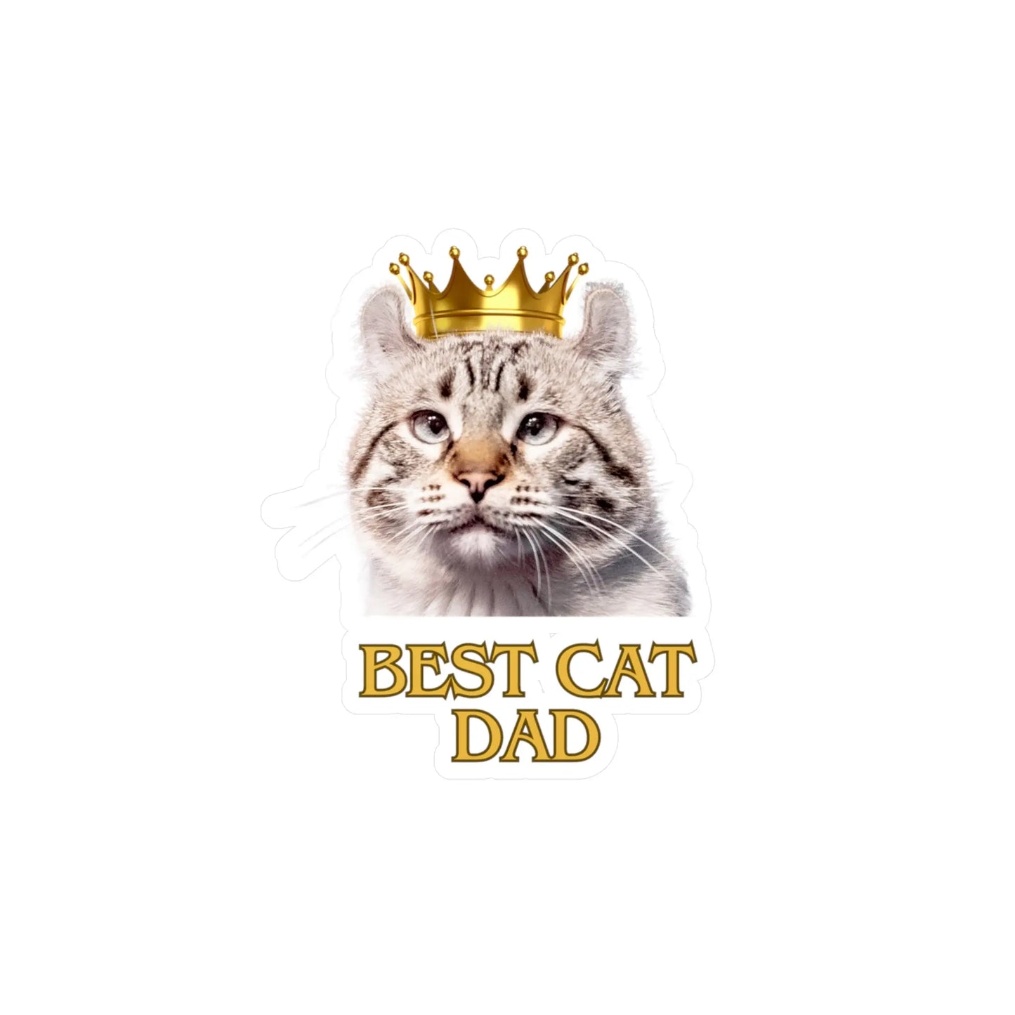 Best Cat Dad Sticker - Montecore PawPrints