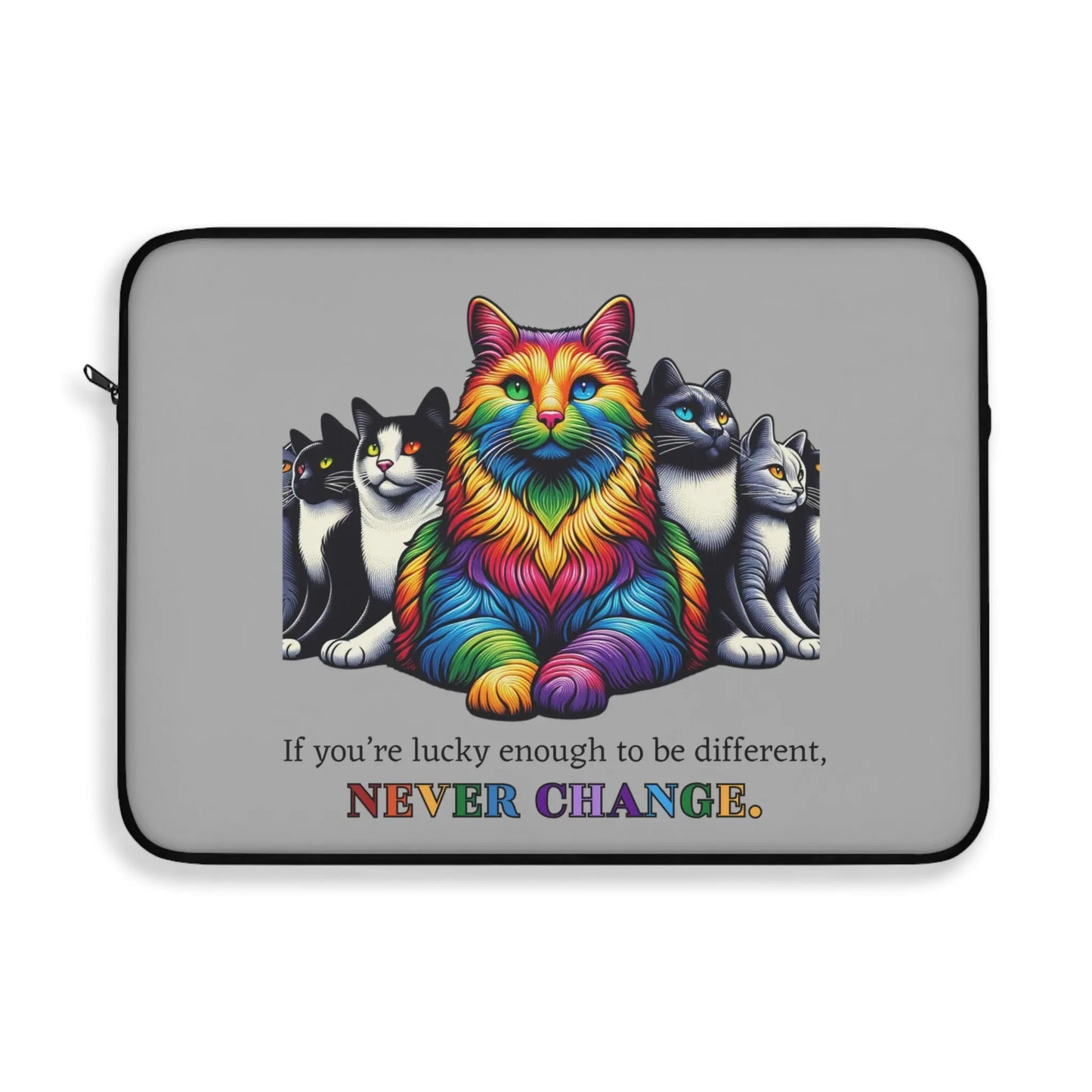 Pride Cat Graphic - Laptop Sleeve - Travel Accessory - Laptop Sleeve