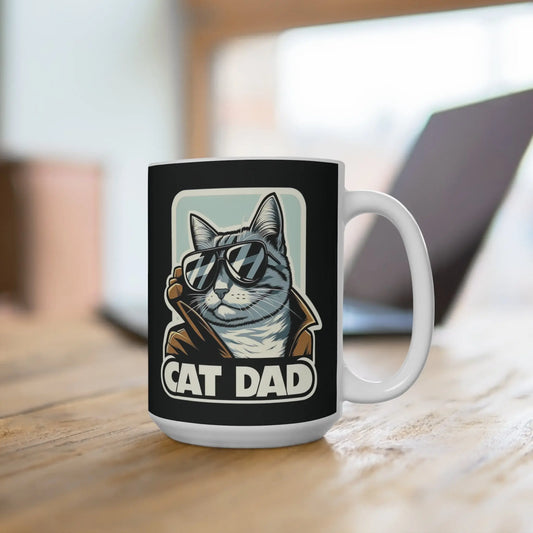 Cat Dad - Ceramic Mug 15oz - Montecore PawPrints