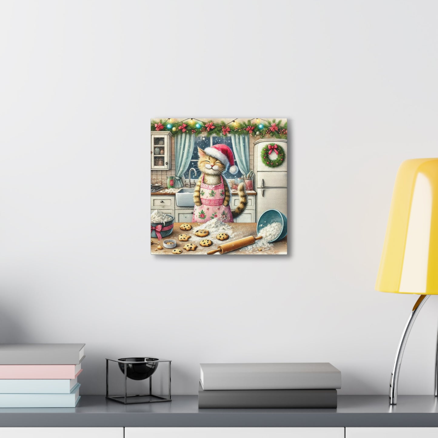 Christmas Cookies - Cat Lover - Holiday Decor - Canvas Gallery Wraps   