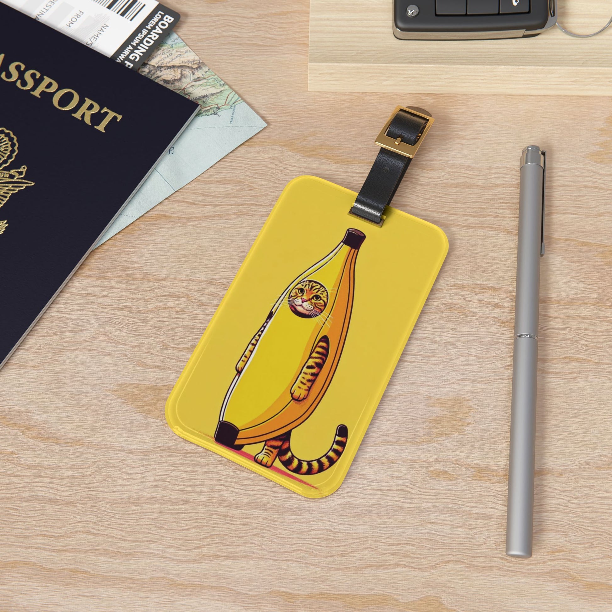 Banana Cat - Luggage Tag - Travel Gift   