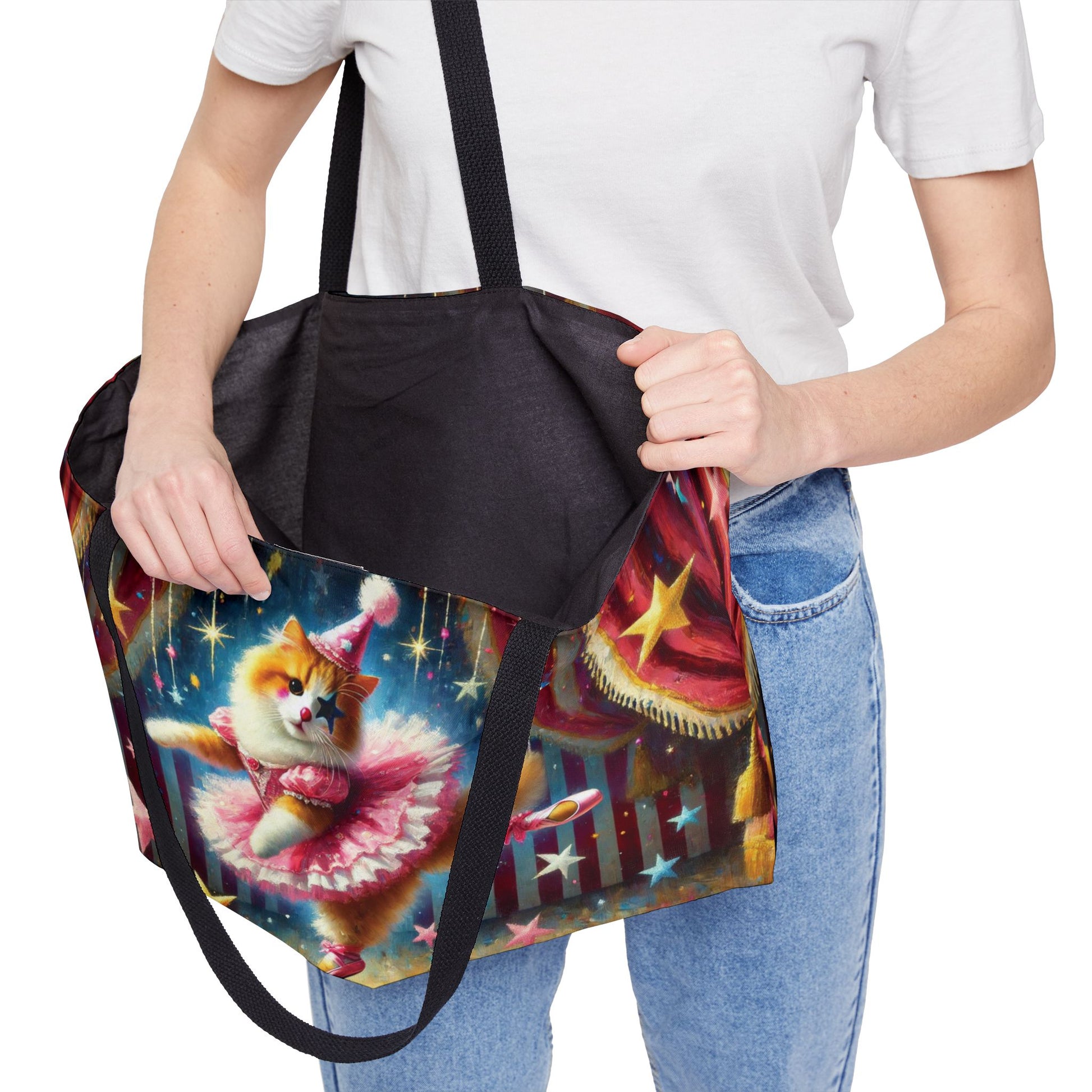 Circus Cat Clown Ballerina  - Weekender Tote Bag   