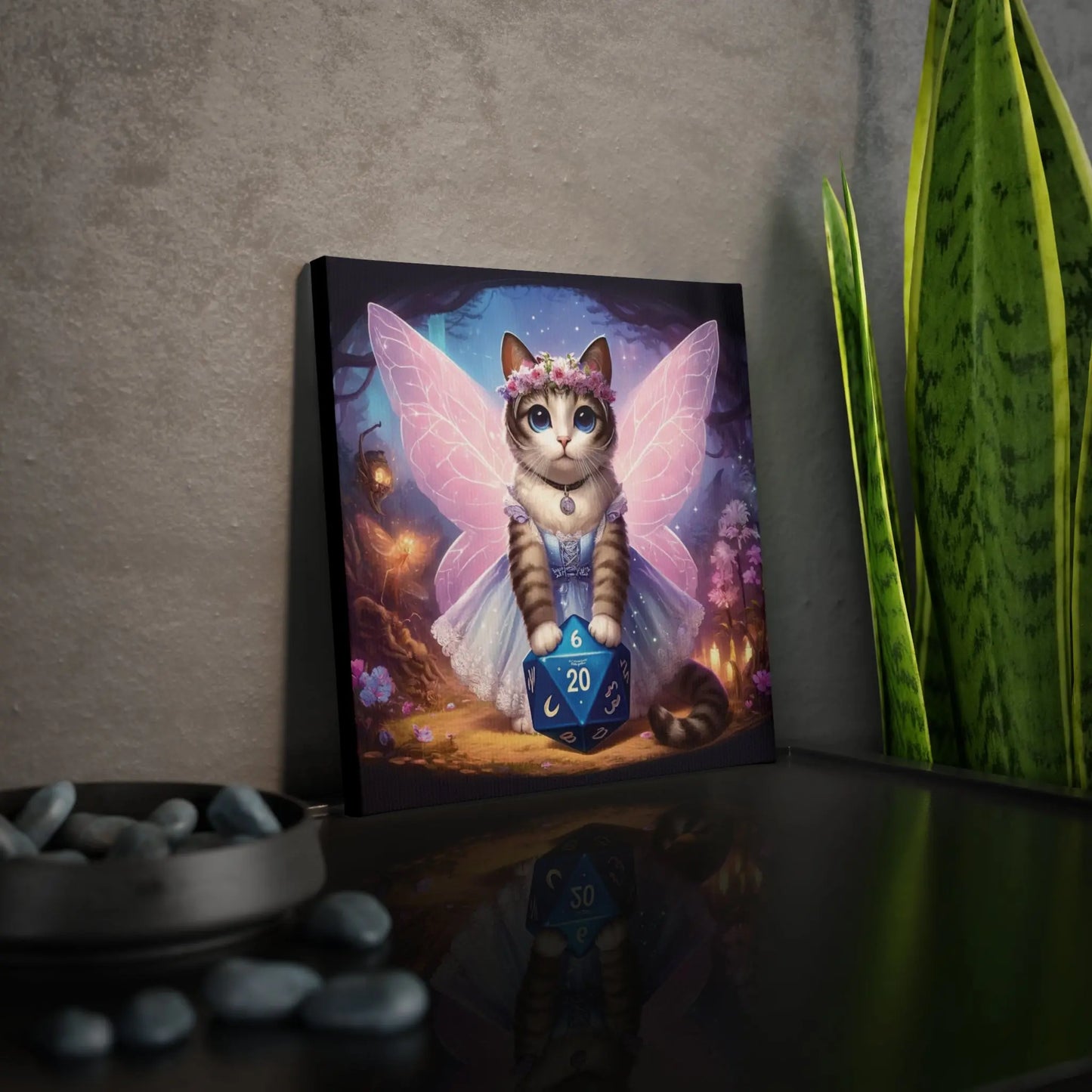 Pink Fairy Cat Dungeons and Dragons  - Wall Art Decor - Montecore PawPrints