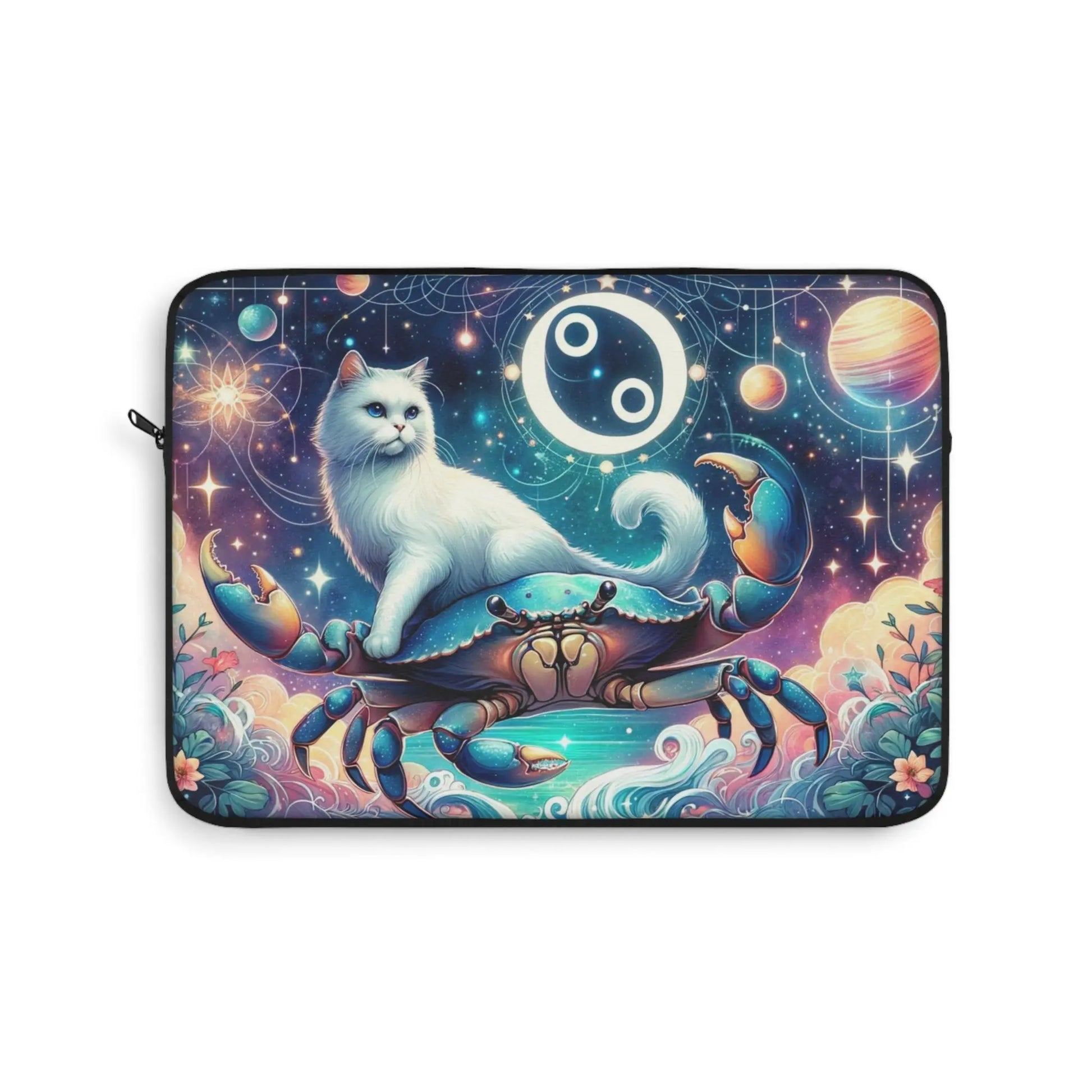 Cancer Crab Zodiac - Cat Lover - Laptop Sleeve   