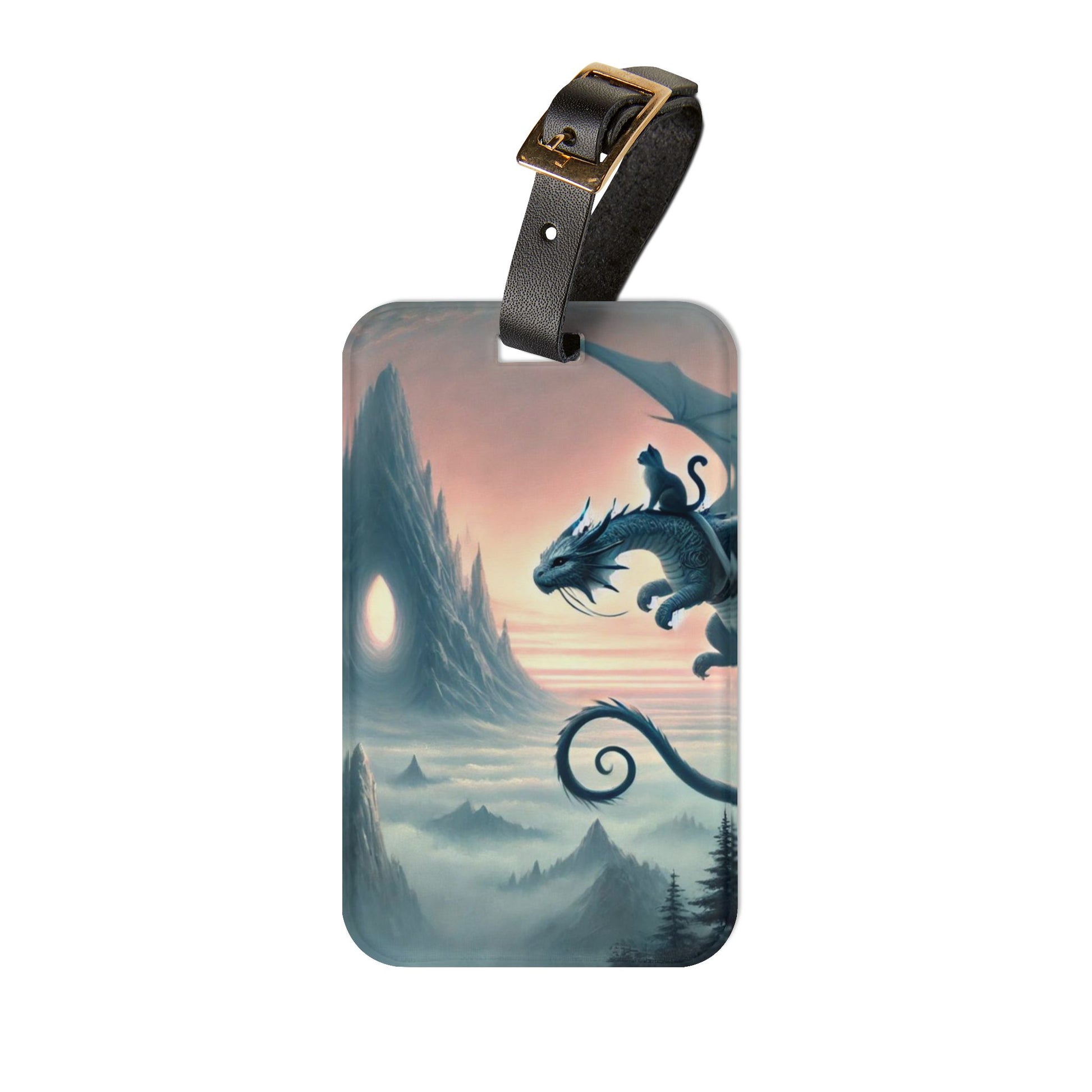 Cat Dragon Rider Adventures - Luggage Tag - Travel Gift   