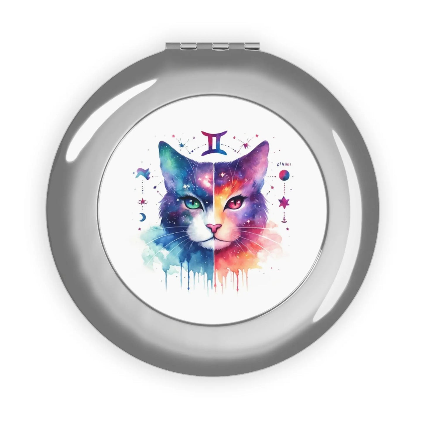 Gemini - Cat Lover - Compact Travel Mirror   