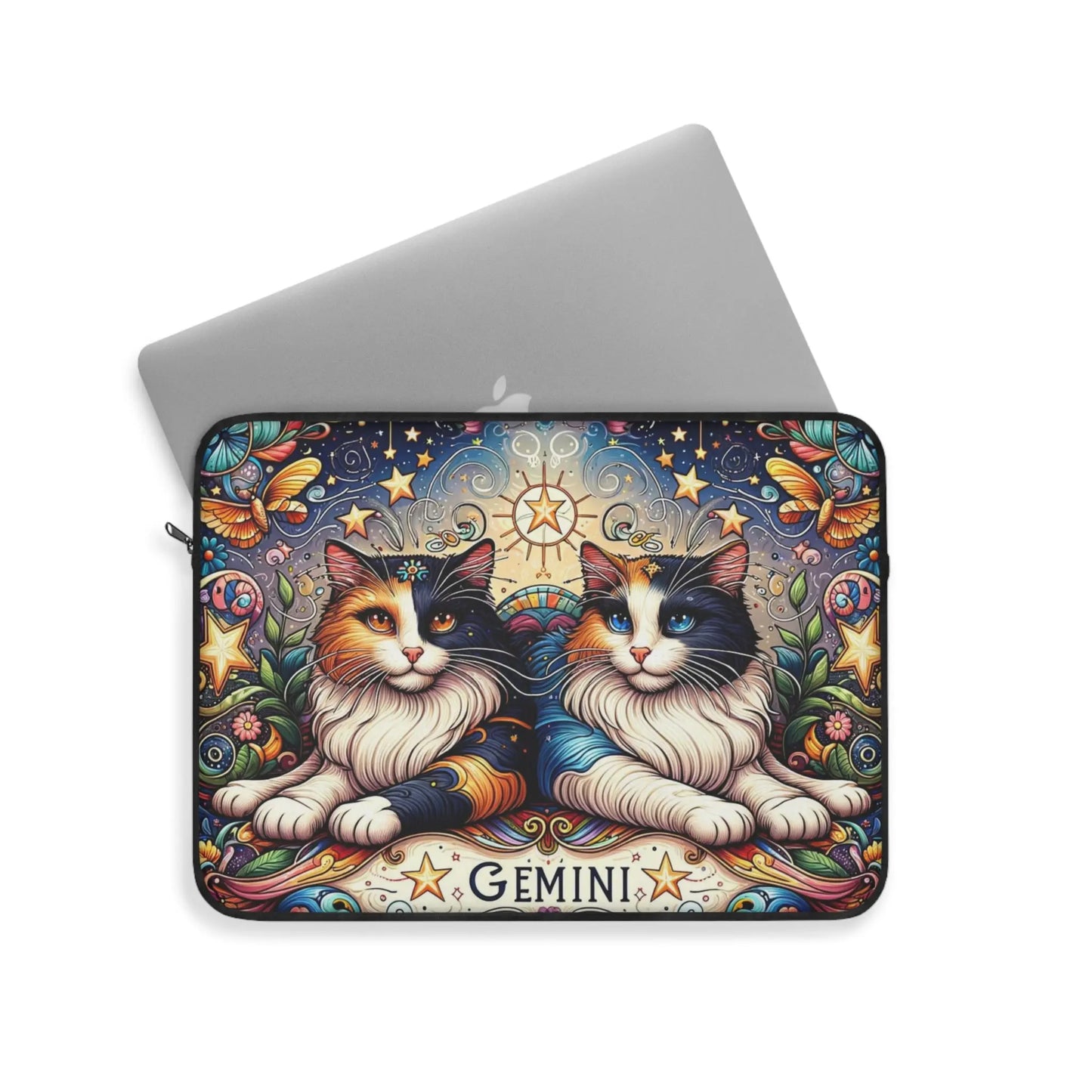 Gemini Zodiac - Cat Lover - Laptop Sleeve   