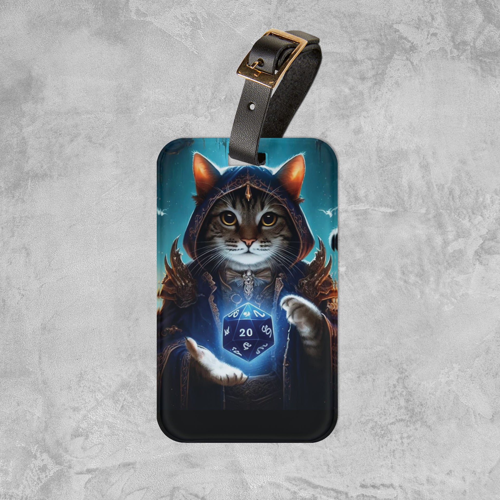 Dungeons and Dragons - Cat Sorcerer - Luggage Tag - Travel Gift   